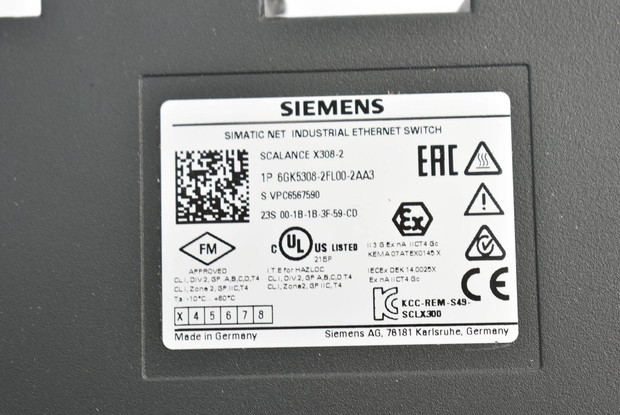 Produktfoto 4 von Siemens Simatic Net Scalance X 6GK5308-2FL00-2AA3 ( 6GK5 308-2FL00-2AA3 ) E3