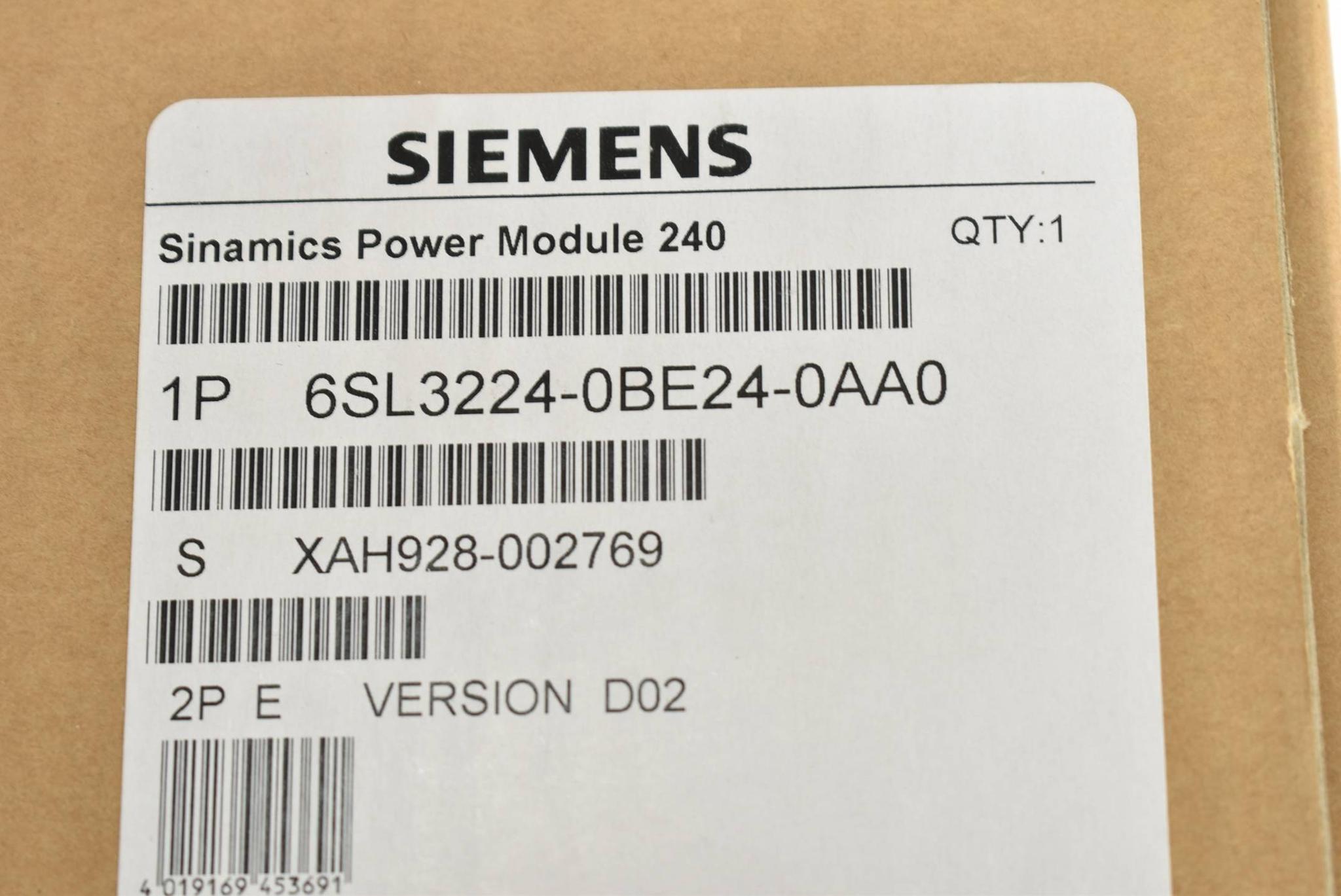 Produktfoto 4 von Siemens Sinamics Power Module 6SL3224-0BE24-0AA0 ( 6SL3 224-0BE24-0AA0 ) V. D02