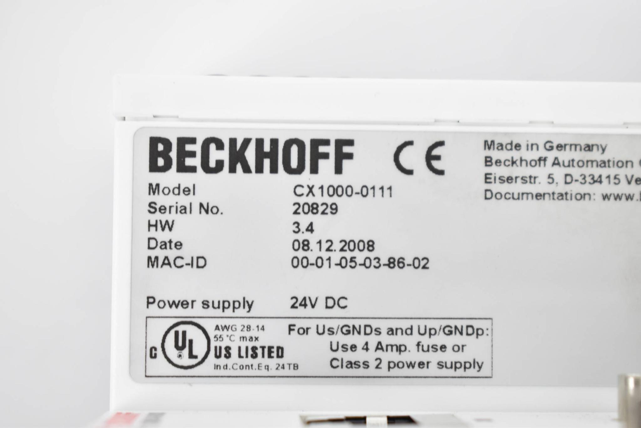 Produktfoto 3 von Beckhoff CPU-Modul CX1000-0111 + CX1000-COOL + CX1000-N001 + CX1000-N000