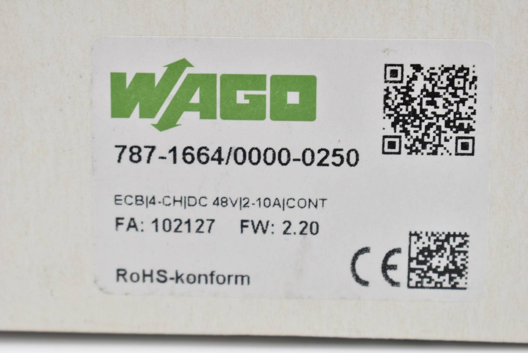 Produktfoto 3 von Wago elektronischer Schutzschalter 4-kanalig DC 48 V 787-1664/0000-0250