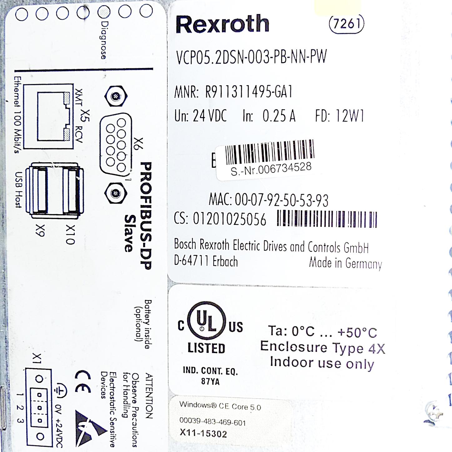 Produktfoto 2 von REXROTH IndraControl VCP 05