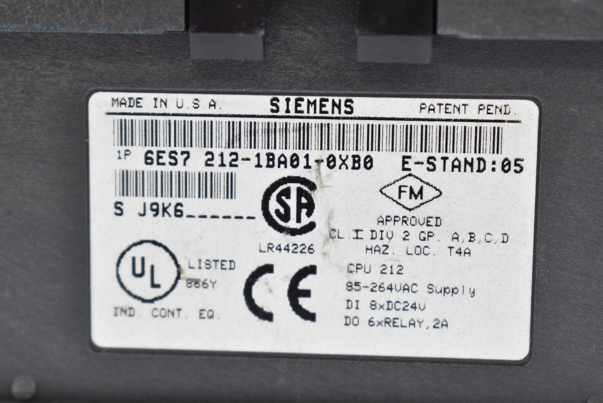 Produktfoto 3 von Siemens Simatic S7-200 CPU 212 6ES7 212-1BA01-0XB0 ( 6ES7212-1BA01-0XB0 )