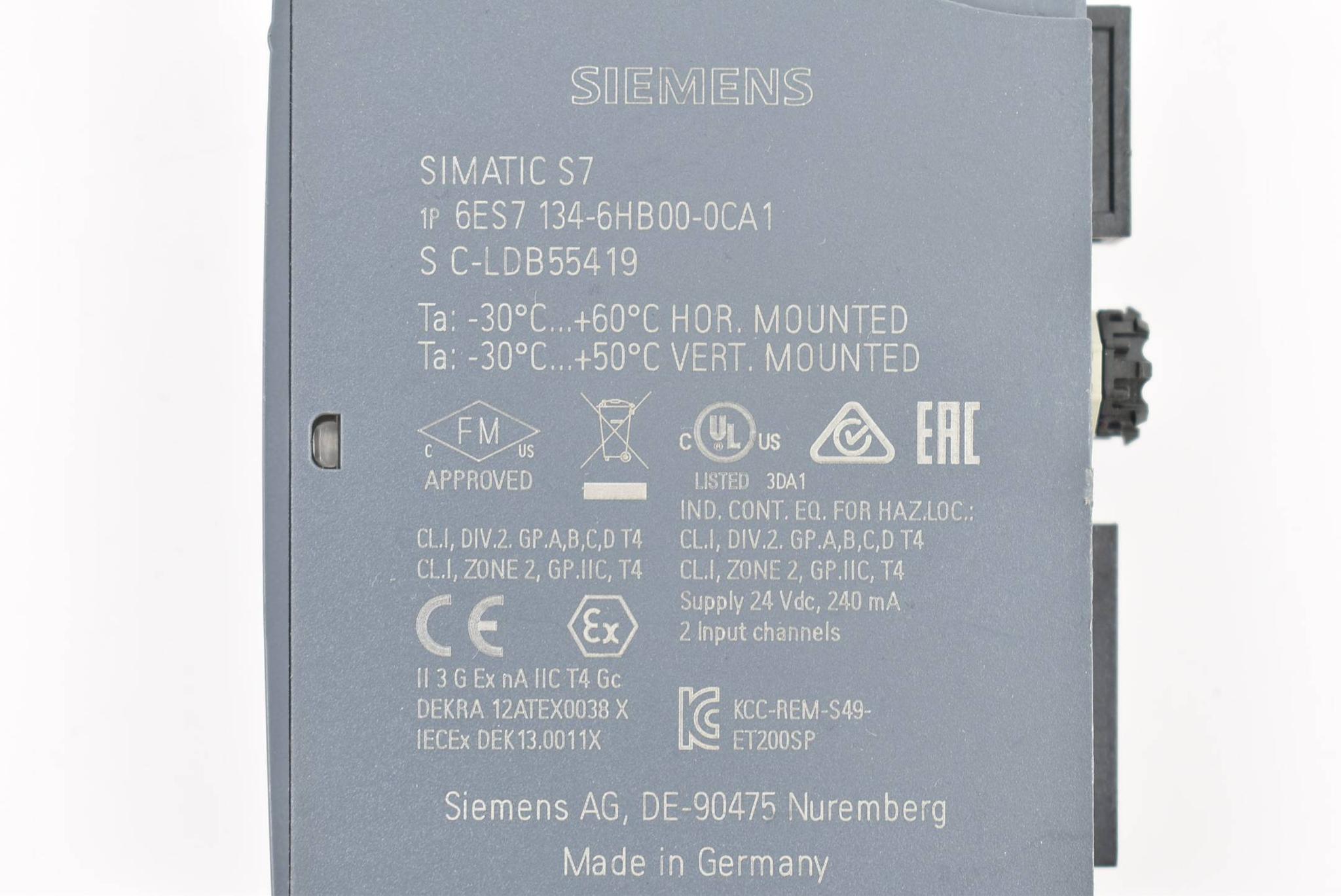 Produktfoto 2 von Siemens Simatic ET 200SP 6ES7134-6HB00-0CA1 ( 6ES7 134-6HB00-0CA1 )