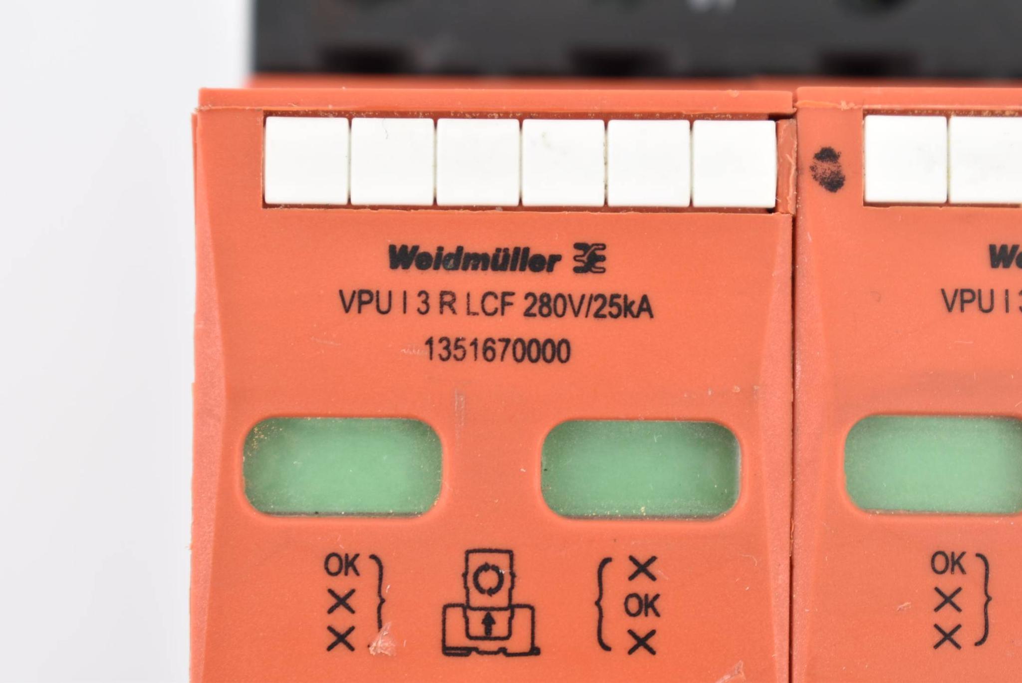 Produktfoto 4 von Weidmüller Überspannungsschutz Ableiter 280V/25kA VPU I 3 R LCF ( 1351670000 )