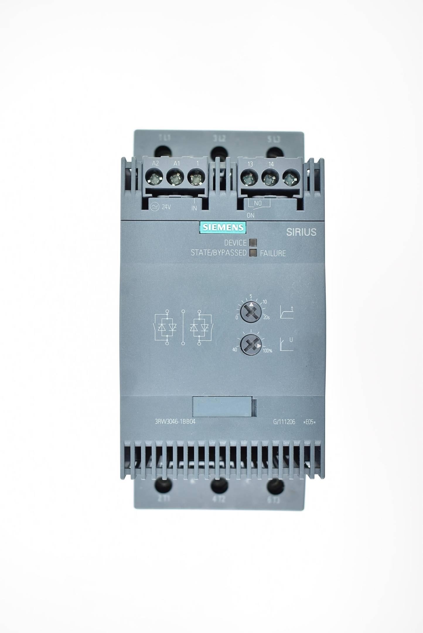 Produktfoto 1 von Siemens sirius Sanftstarter S3 45kW/400V 80A 3RW3 046-1BB04 ( 3RW3046-1BB04 ) E5