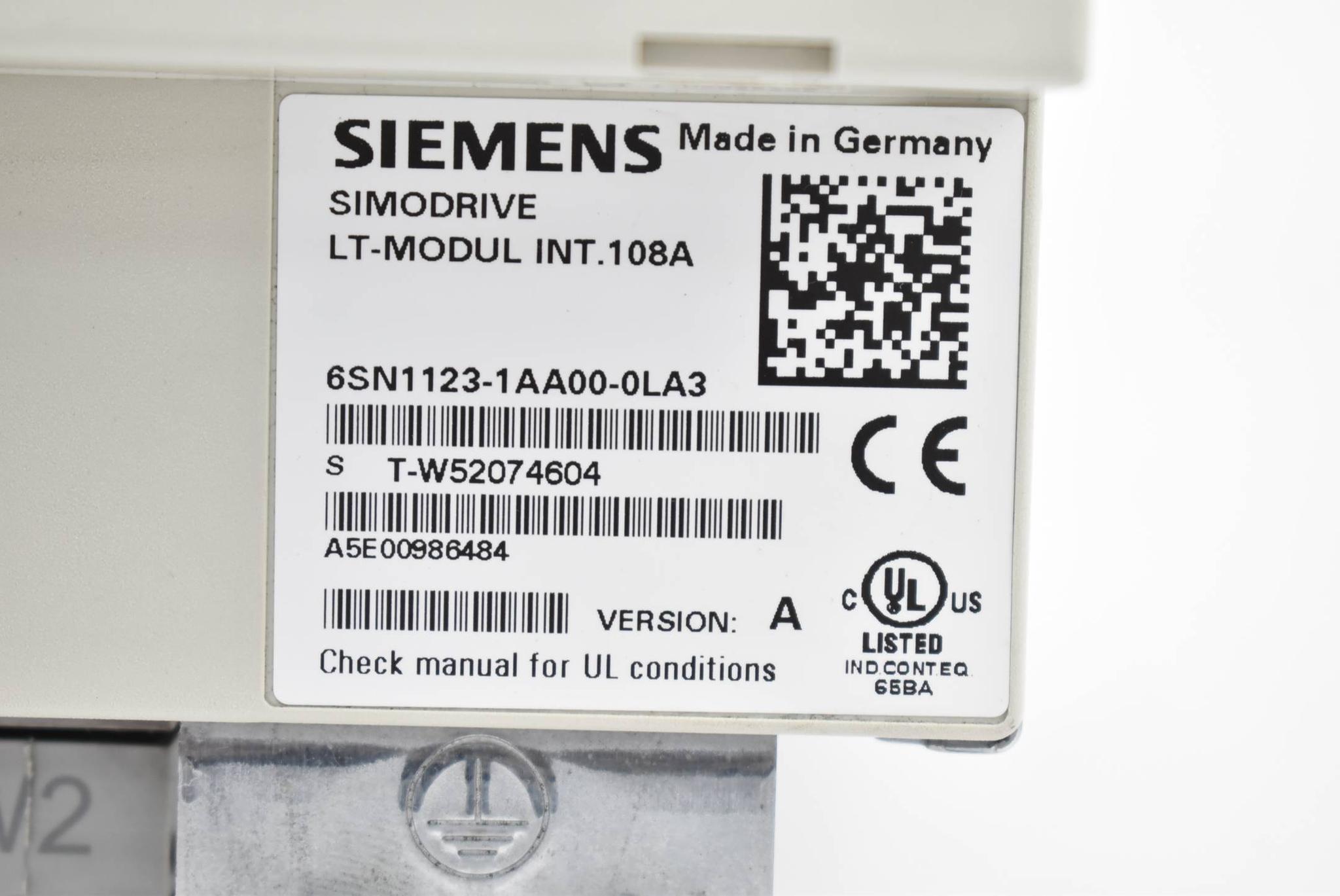 Produktfoto 2 von Siemens simodrive L-Modul 108A 6SN1123-1AA00-0LA3 ( 6SN1 123-1AA00-0LA3 ) EA