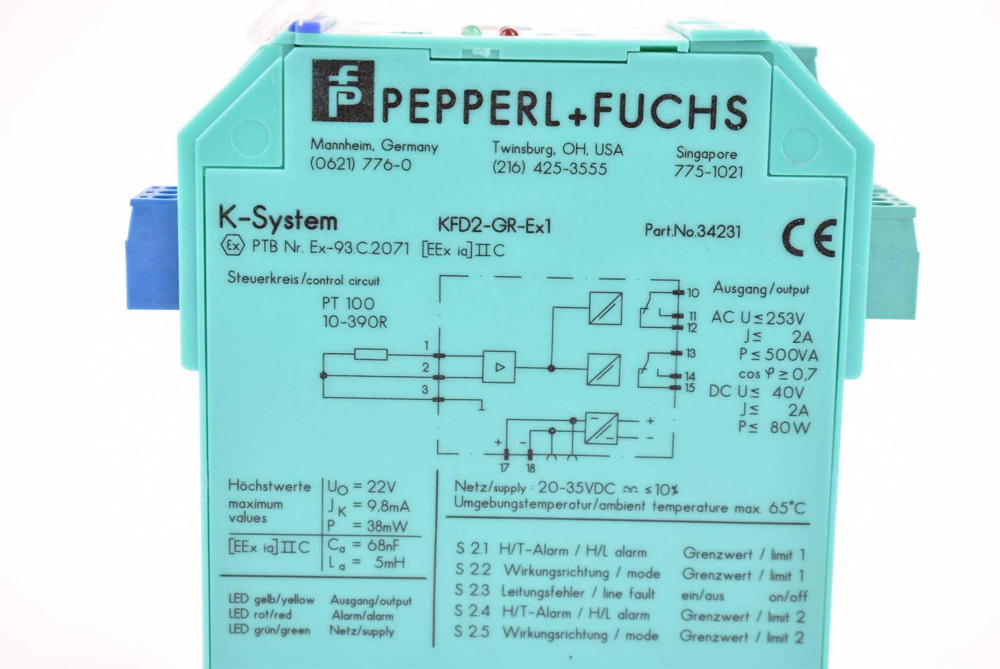 Produktfoto 3 von Pepperl & Fuchs KFD2-GR-EX1 Grenzwertschalter 253V 2A ( 34231 )