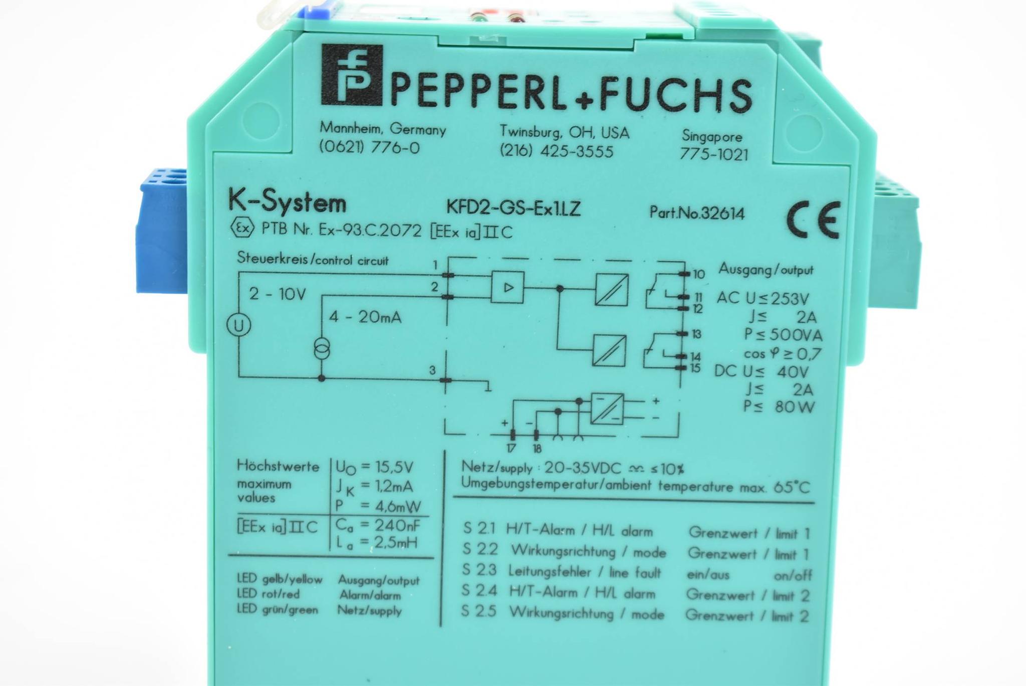 Produktfoto 3 von Pepperl & Fuchs KFD2-GS-Ex1LZ Grenzwertschalter 253V 2A ( 32614 )