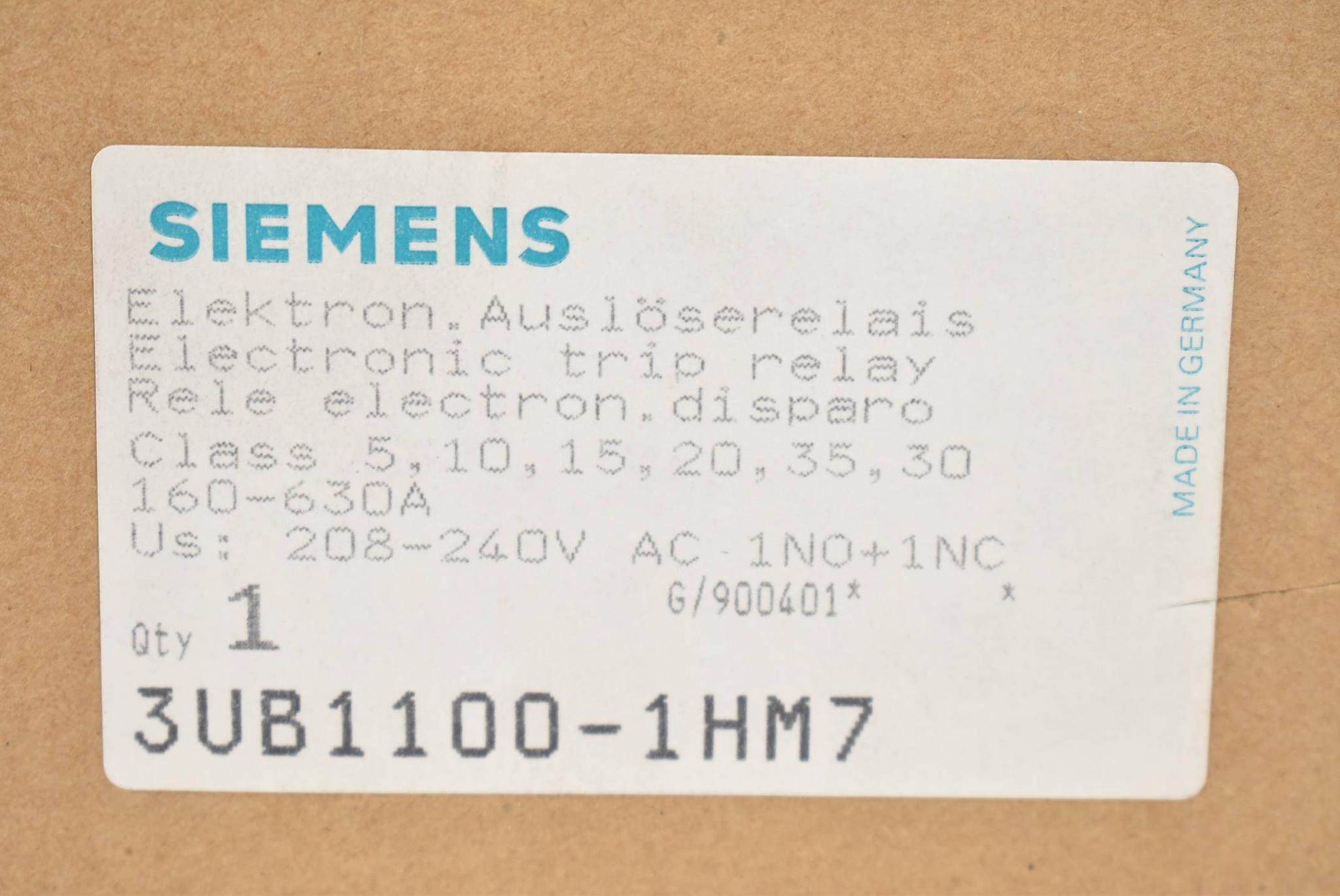 Produktfoto 4 von Siemens 3UB11 Überlastrelais 160-630A 3UB1100-1HM7 ( 3UB1 100-1HM7 )