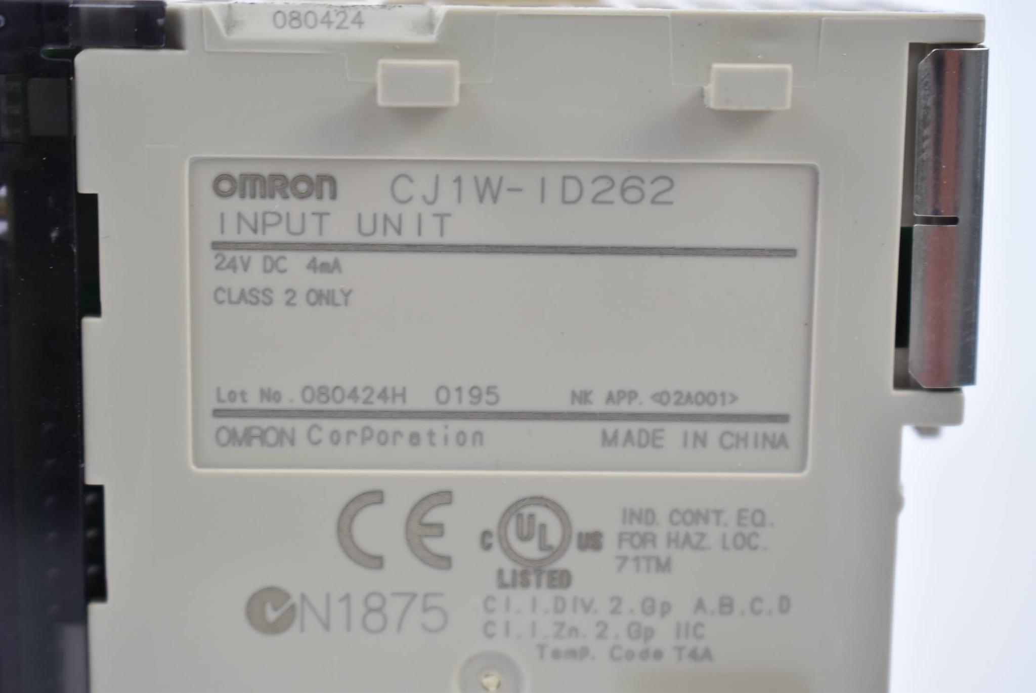 Produktfoto 2 von Omron Eingabeeinheit DC24V 4mA CJ1W-ID262