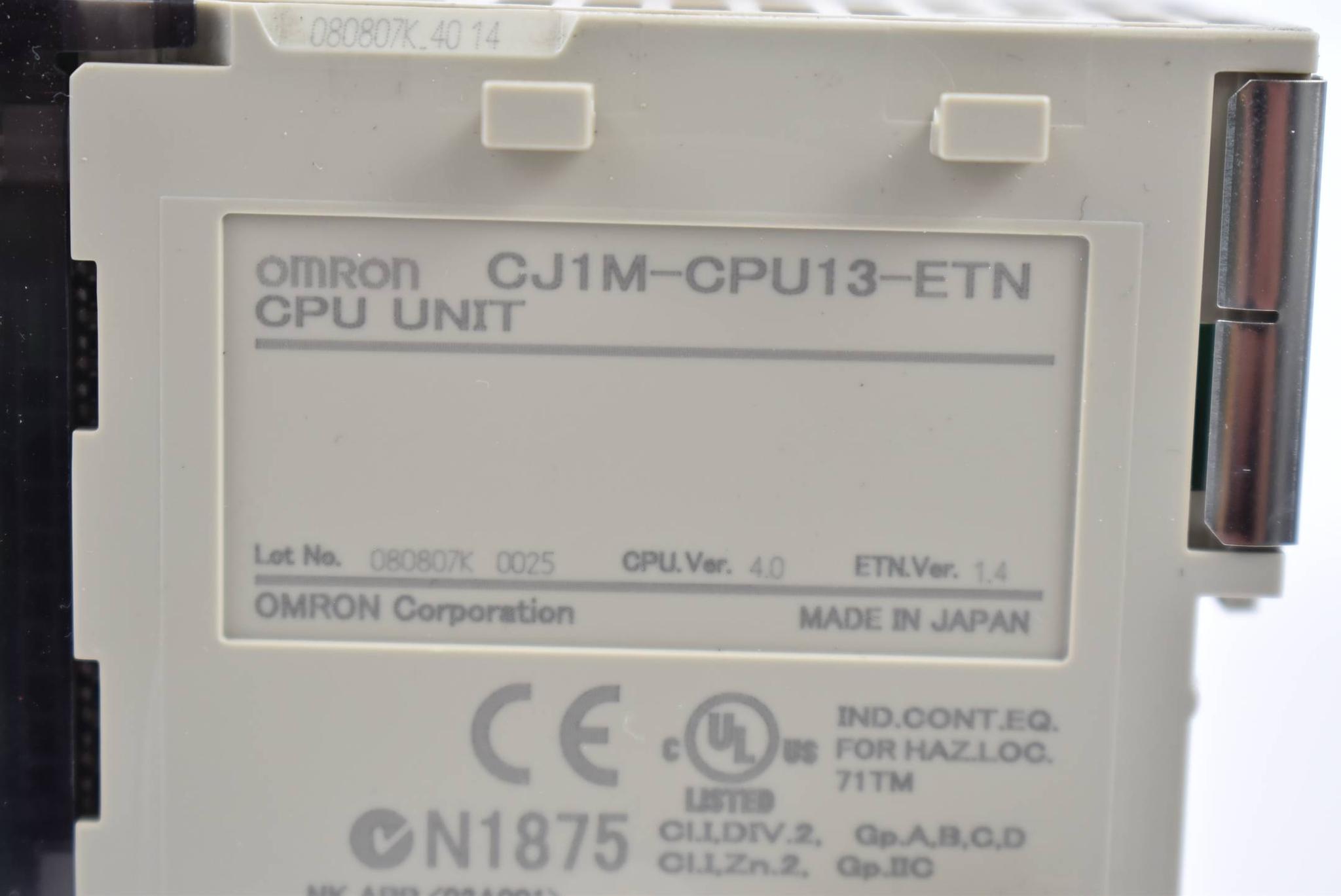 Produktfoto 3 von Omron CPU Zentraleinheit CJ1M-CPU13-ETN CPU UNIT