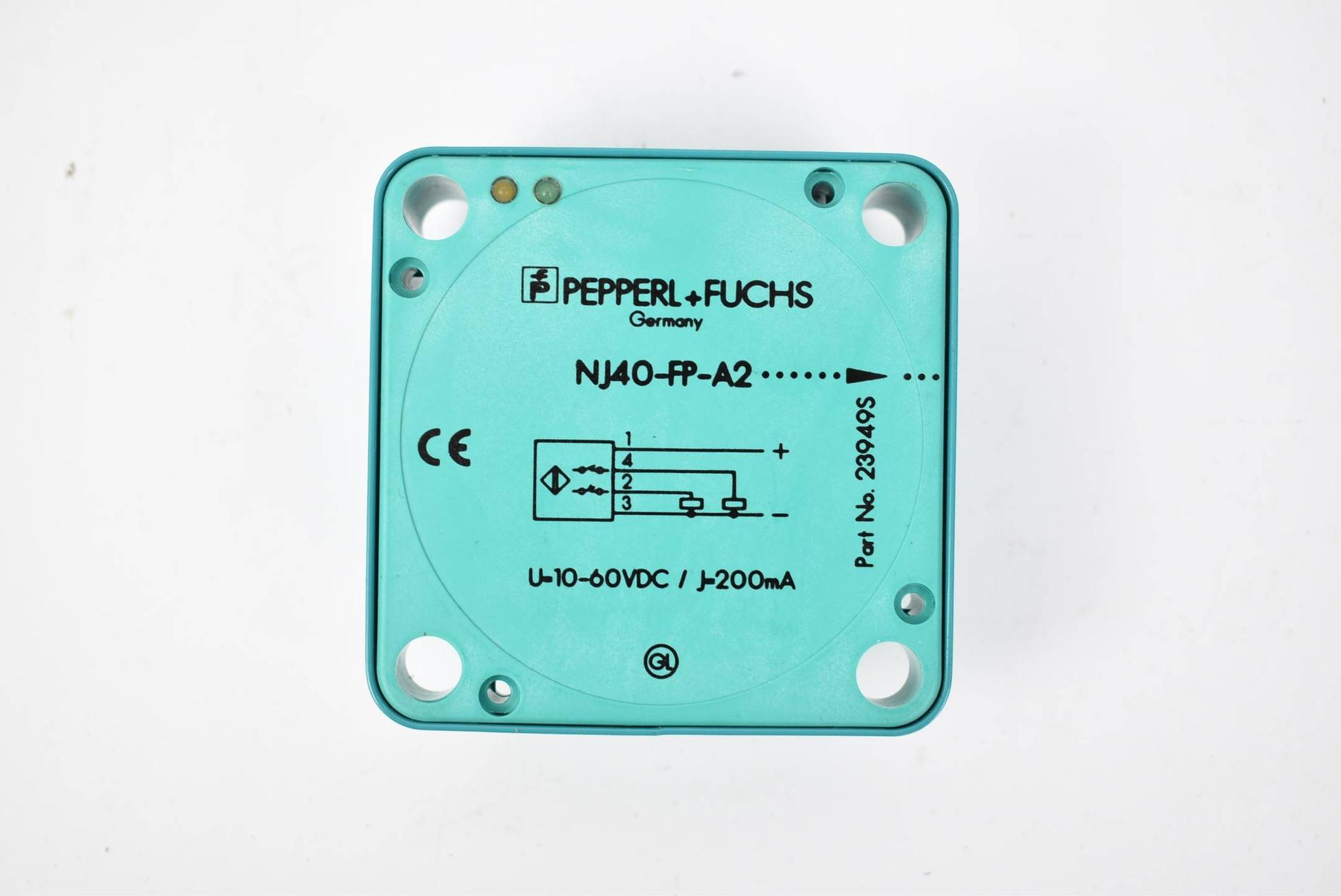 Produktfoto 1 von Pepperl+Fuchs Induktiver Sensor 10-60VDC 200mA NJ40-FP-A2 ( 23949S )