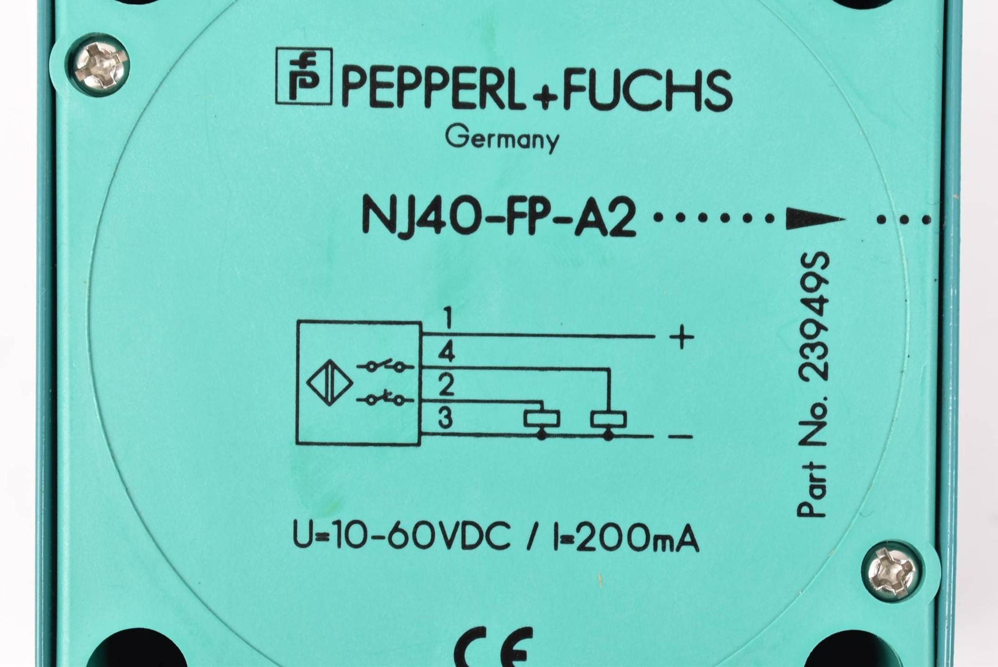 Produktfoto 5 von Pepperl+Fuchs Induktiver Sensor 10-60VDC 200mA NJ40-FP-A2 ( 23949S ) + 127498S