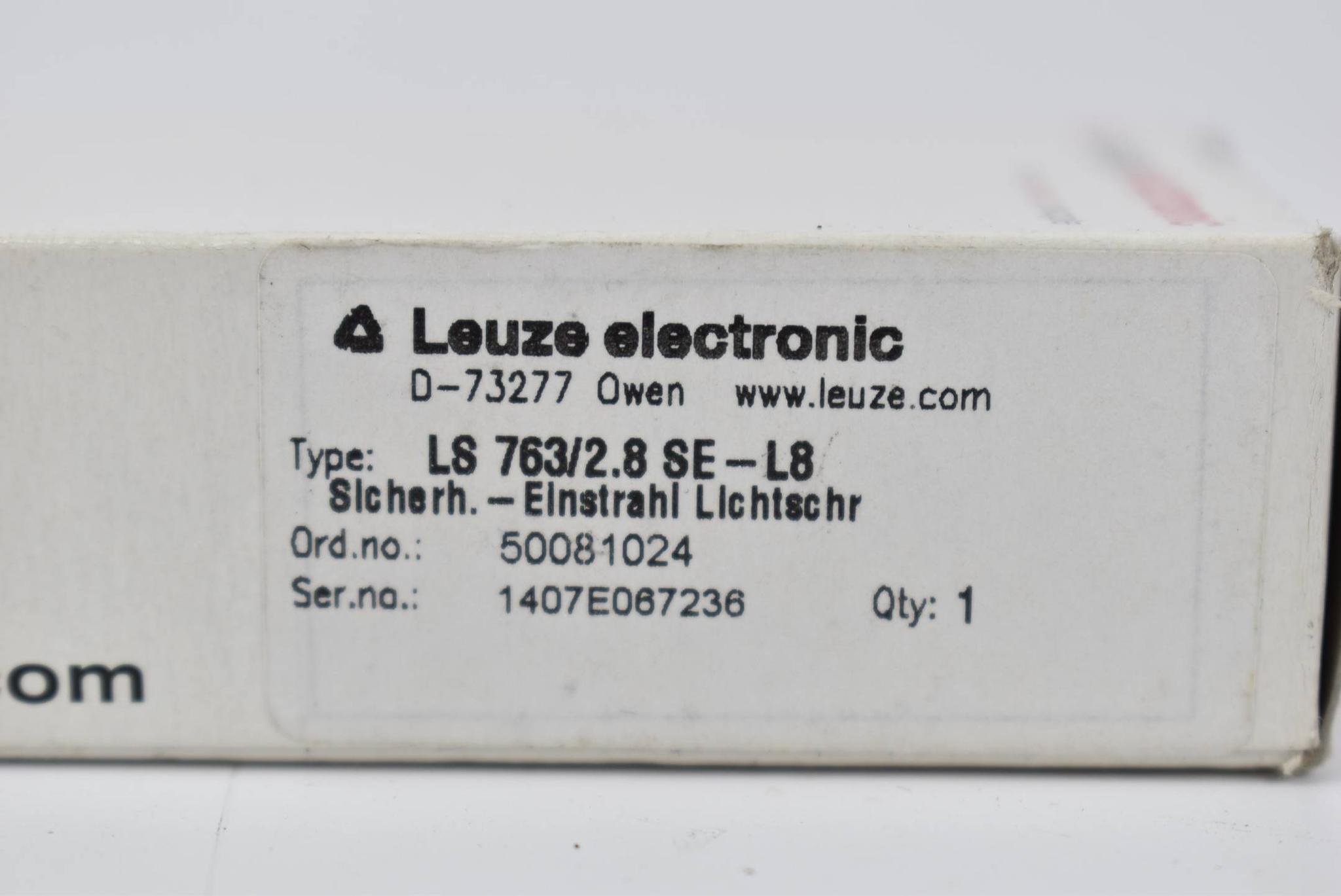 Produktfoto 3 von Leuze electronic Sicherheits-Einweg-Lichtschranke 24 VDC LS 763/2.8 SE-L8