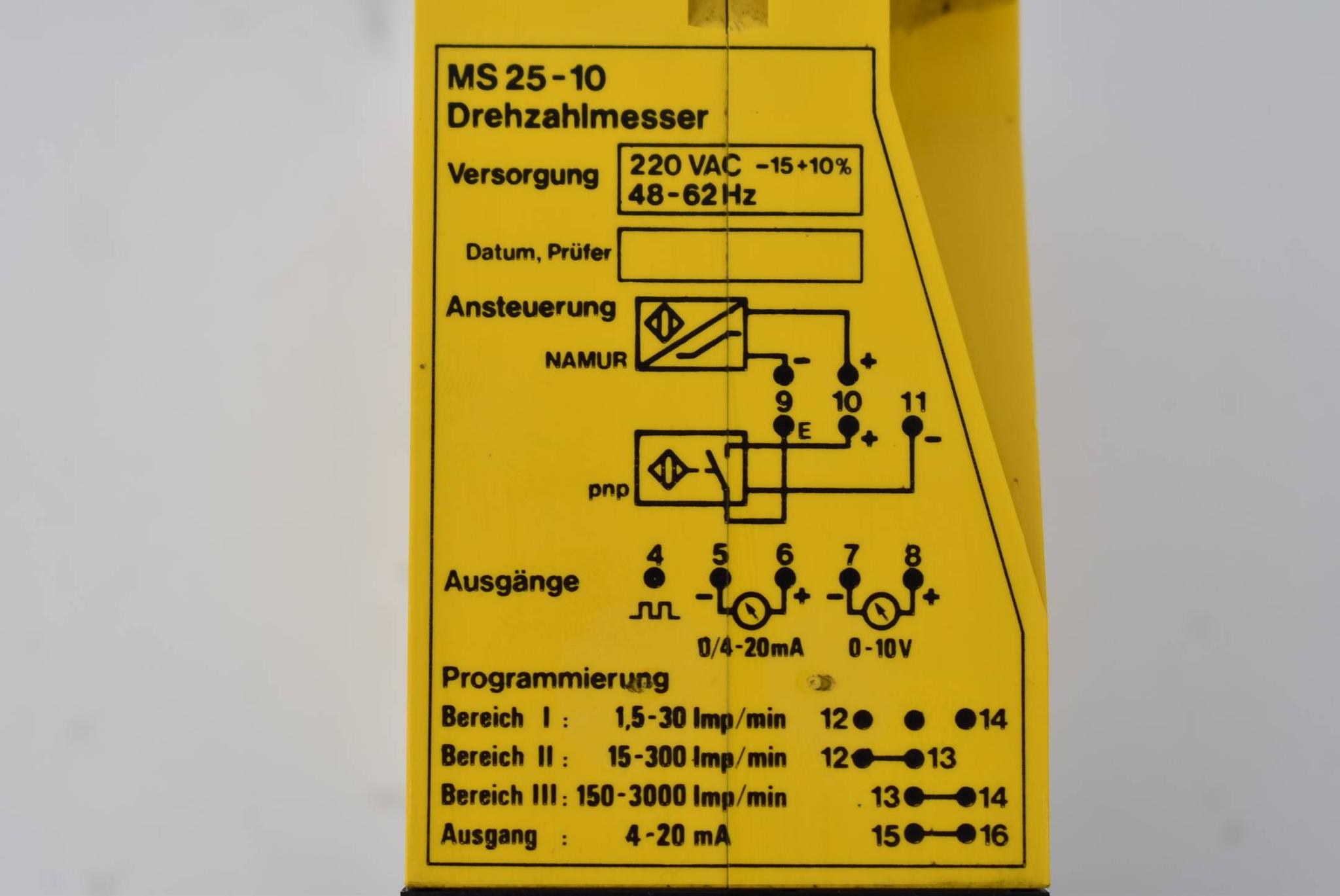 Produktfoto 3 von Turck multi safe Drehzahlmesser 220VAC 48-62Hz MS25-10