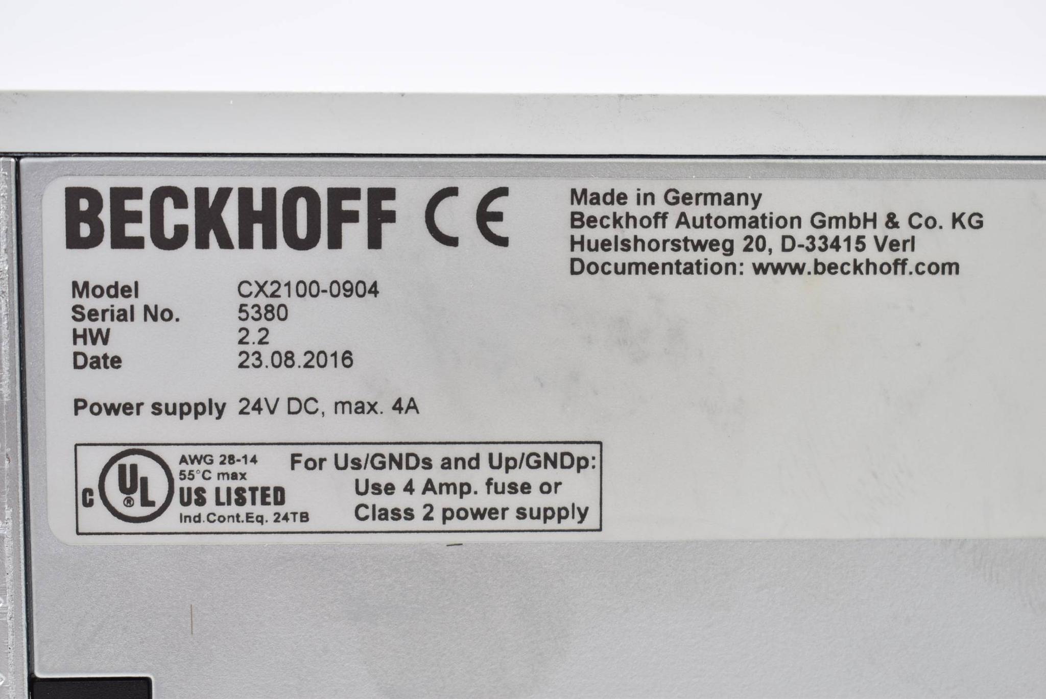 Produktfoto 3 von Beckhoff Netzteil mit integrierter USV 24VDC max.4A CX2100-0904 ( CX 2100-0904 )