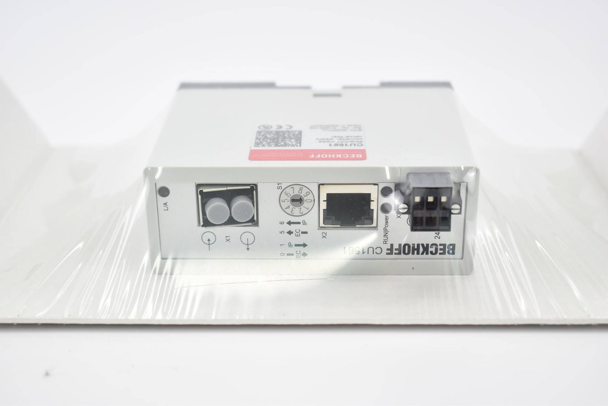 Produktfoto 2 von Beckhoff Medienkonverter Ethernet/EtherCAT 100 MBit/s 24 VDC CU1561 ( CU 1561 )