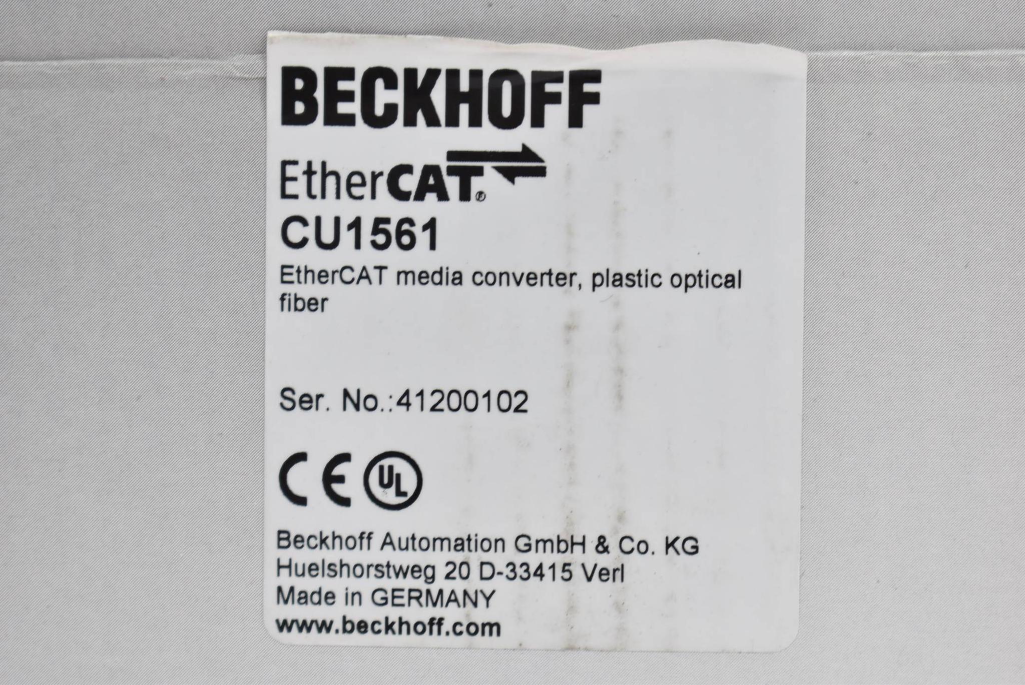 Produktfoto 3 von Beckhoff Medienkonverter Ethernet/EtherCAT 100 MBit/s 24 VDC CU1561 ( CU 1561 )