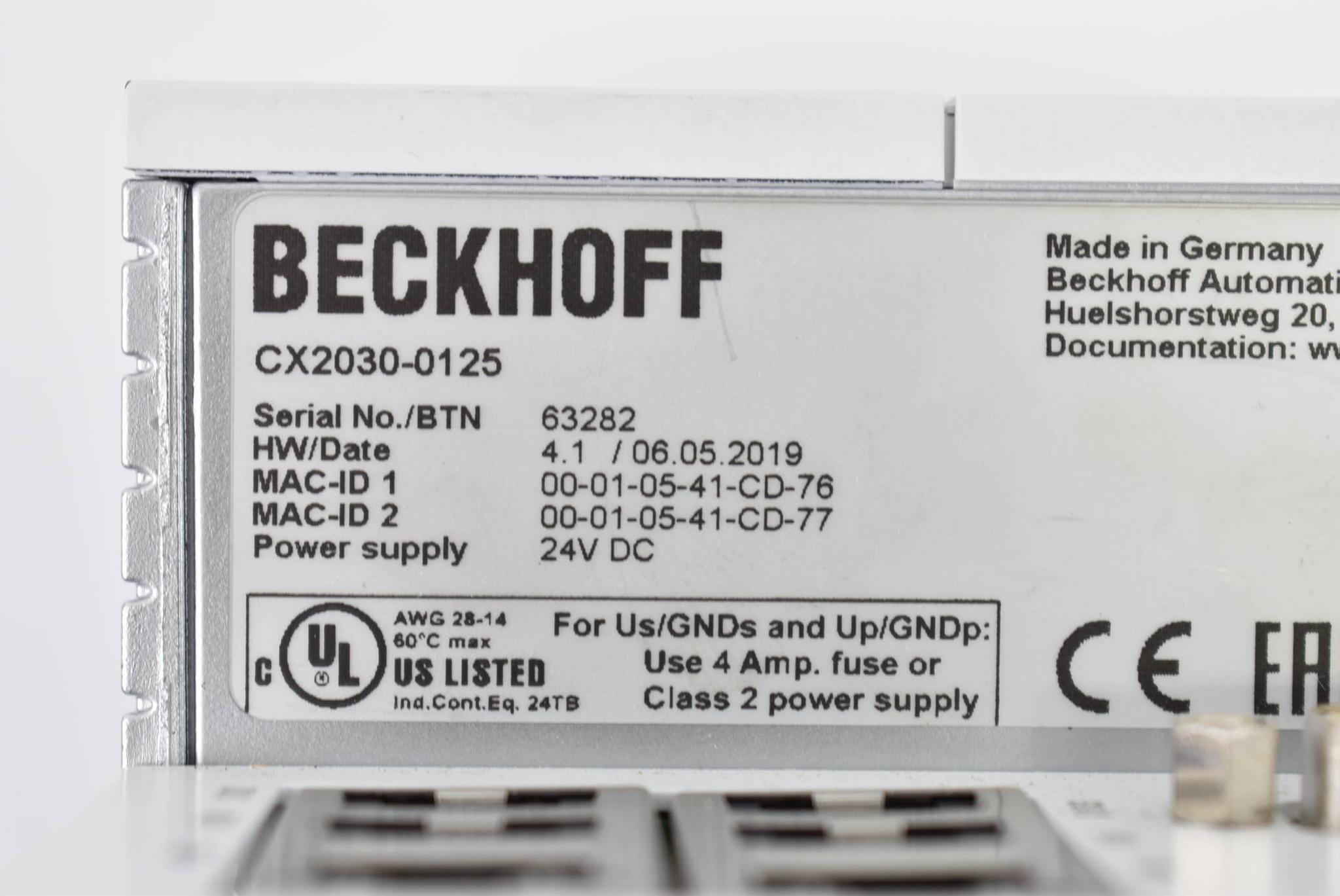 Produktfoto 4 von Beckhoff CPU-Grundmodul CX2030 inkl. CFast card 8GB CX1800-0401-0009