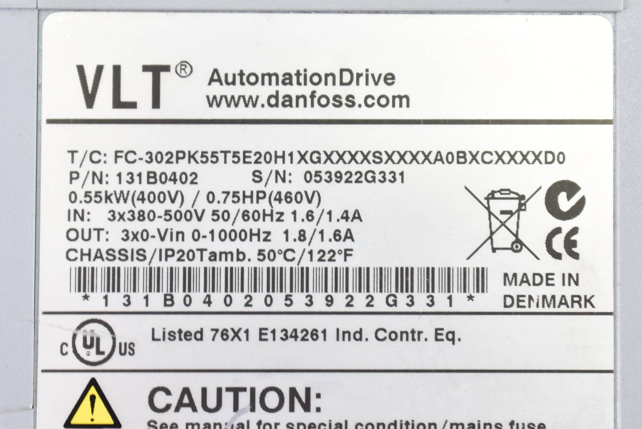 Produktfoto 4 von Danfoss VLT Umrichter FC-302PK55T5E20H1XGXXXXSXXXXA0BXCXXXXD0 ( 131B0402 )