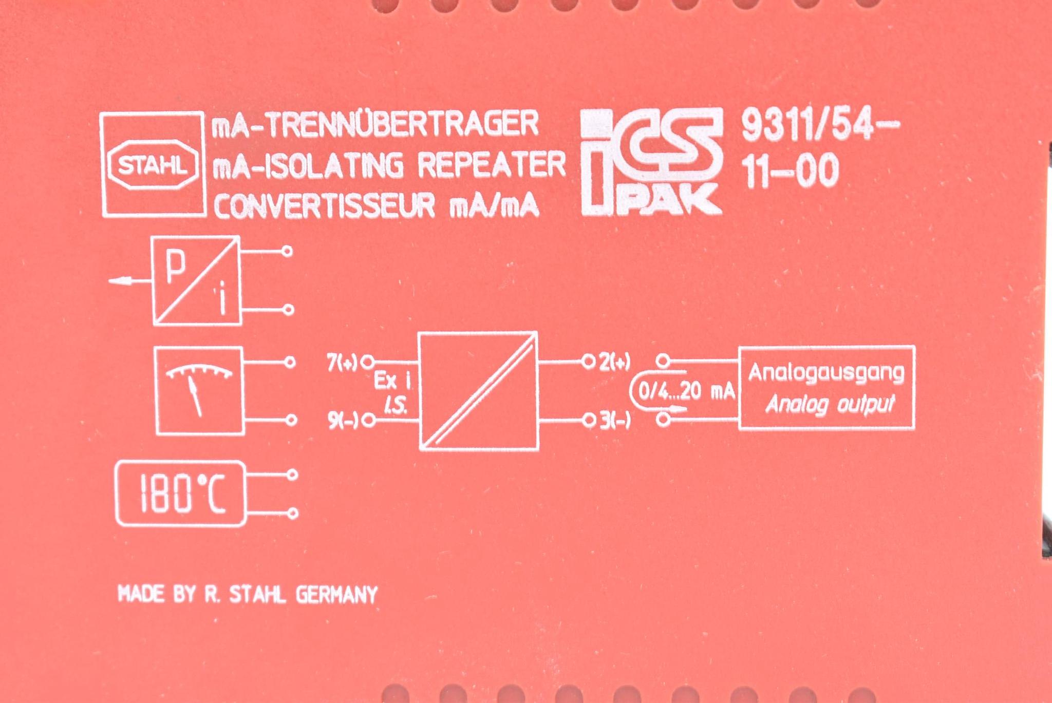 Produktfoto 3 von Stahl ics-Pak Trennübertrager 4-20mA 9311/54-11-00