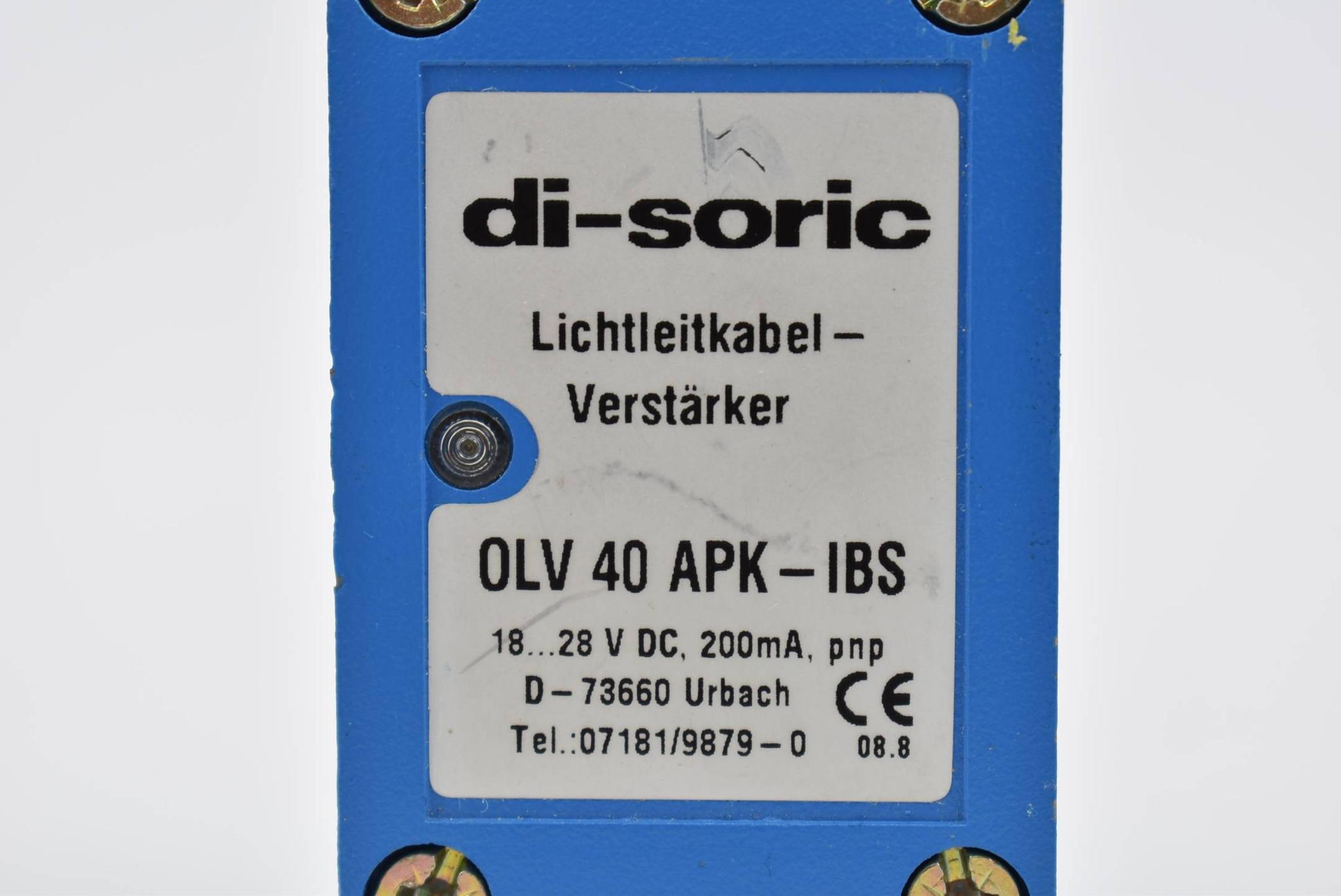 Produktfoto 4 von Di-soric Lichtleitkabel-Verstärker 18-28VDC 200mA OLV 40 APK-IBS