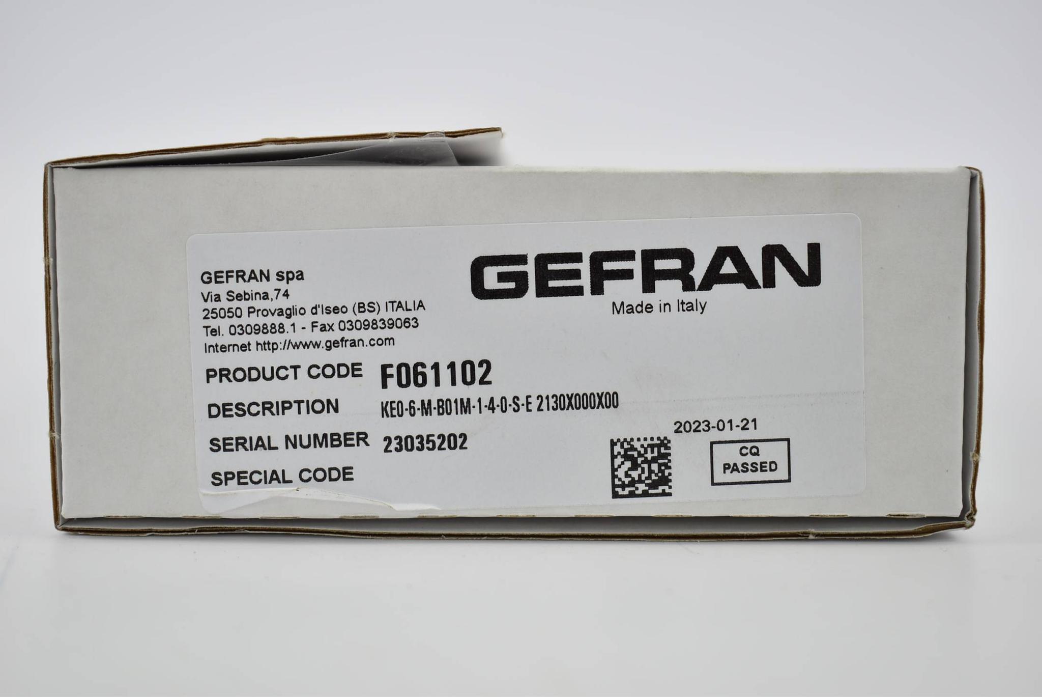 Produktfoto 3 von Gefran Massedrucksensor F061102 ( KE0-6-M-B01M-1-4-0-S-E 2130X000X00 )