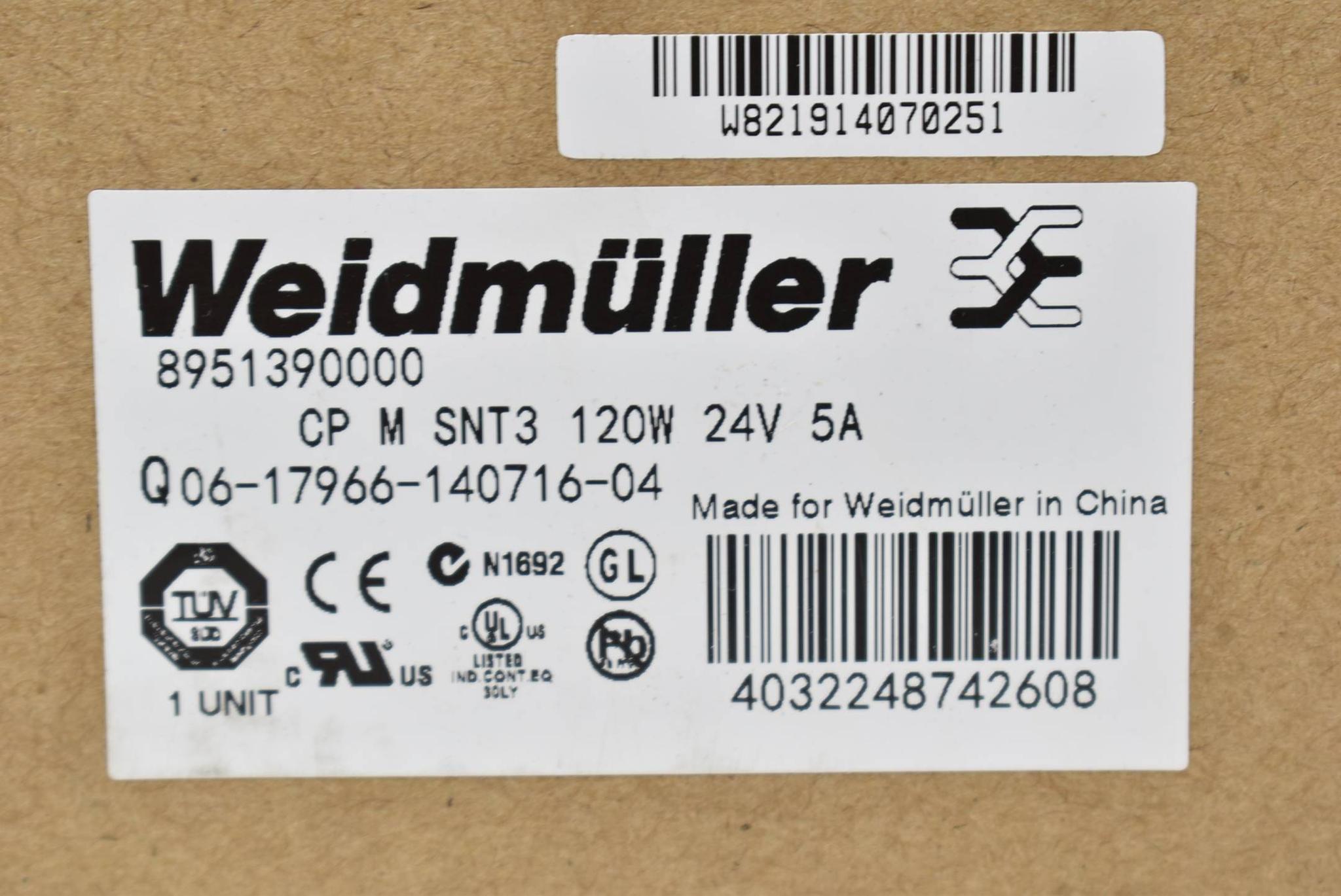 Produktfoto 3 von Weidmüller Pro-M Schaltnetzgerät CP M SNT3 120W 24V 5A 895139000