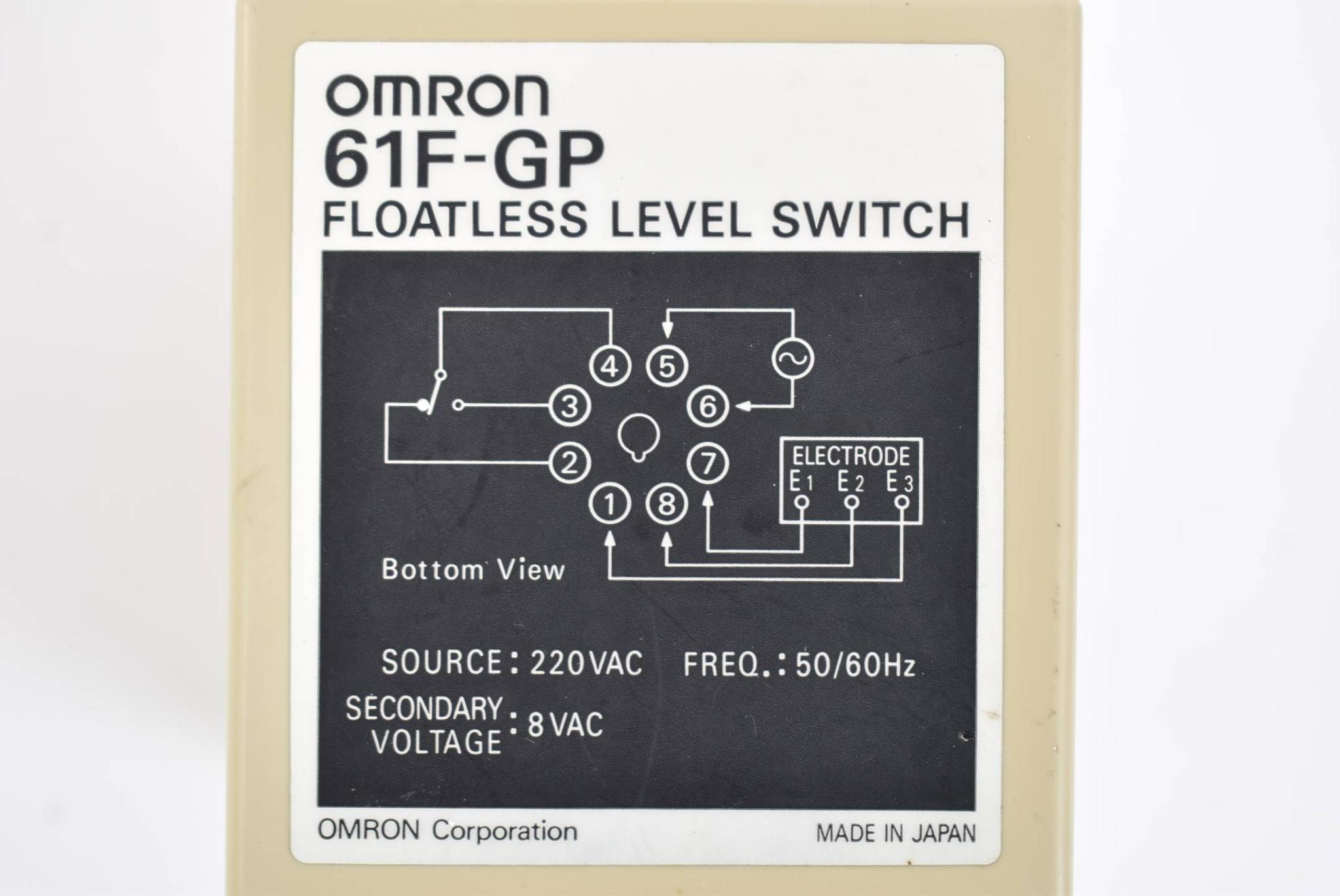 Produktfoto 3 von Omron schwimmender Wasserwagenschalter 220VAC 50/60Hz 61F-GP