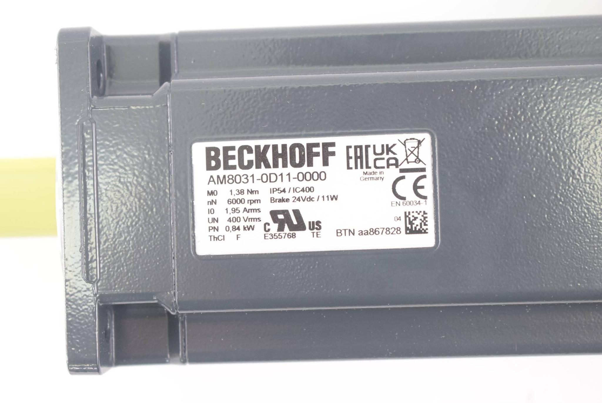 Produktfoto 3 von Beckhoff Servomotor AM8031-0D11-0000 ( 034620 )