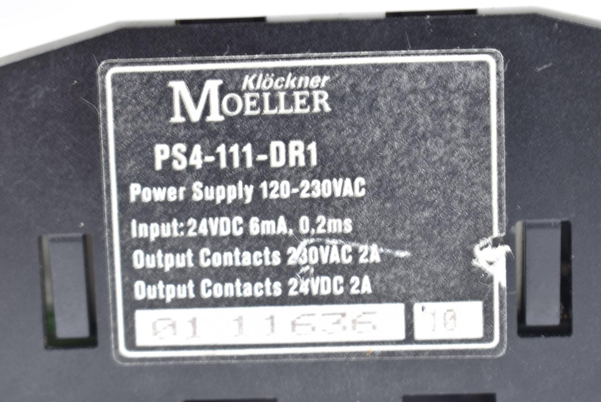 Produktfoto 4 von Klöckner Moeller Power Supply 115-230VAC 24VDC 6mA 0,2ms EM4-111-DR1