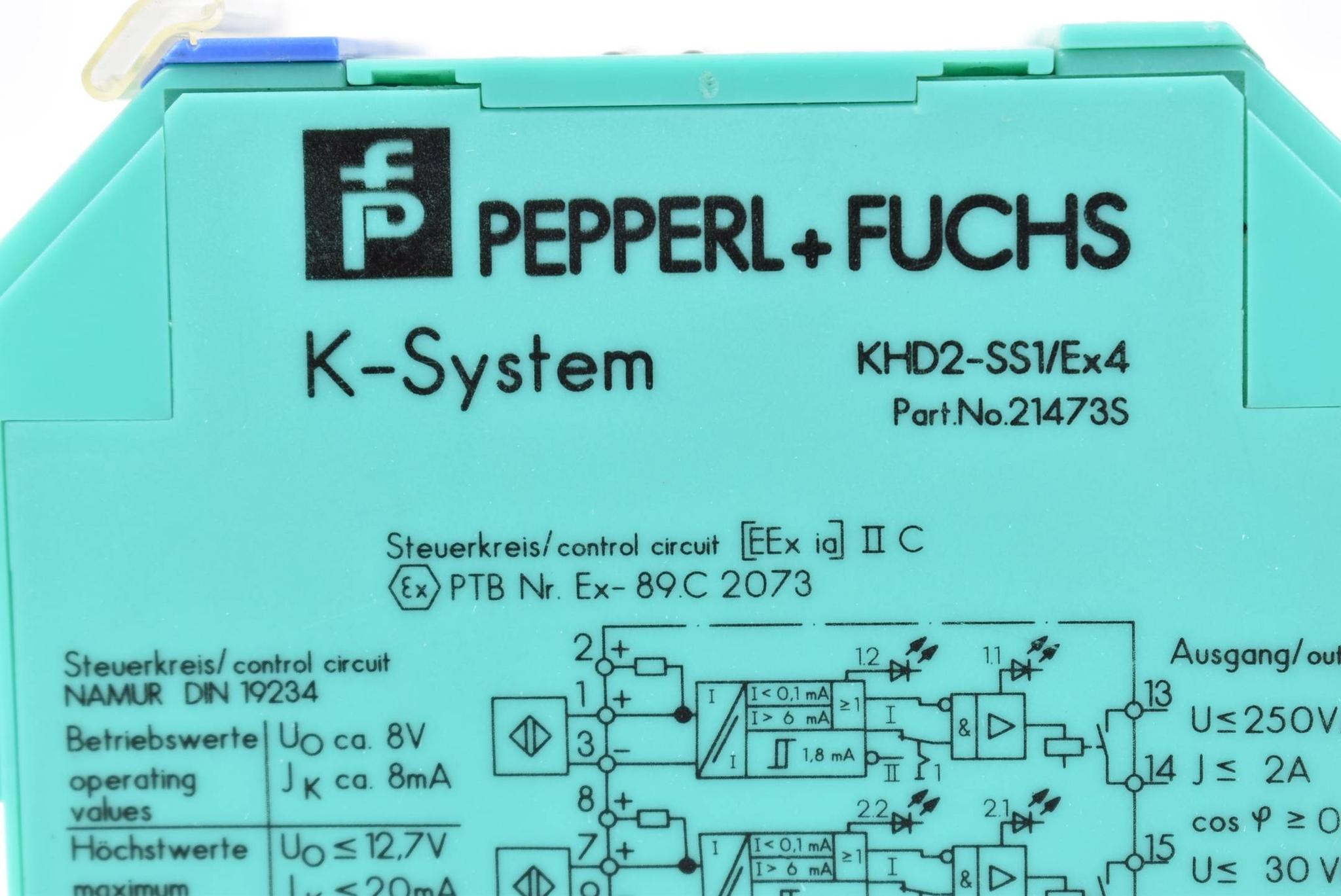 Produktfoto 2 von Pepperl & Fuchs Schaltverstärker 8V 8mA KHD2-SS1/Ex4 ( 21473S )