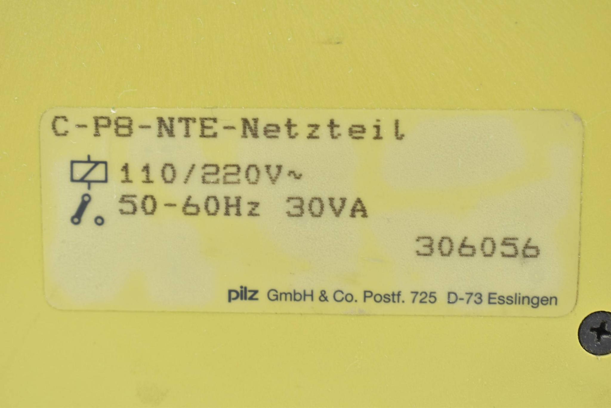 Produktfoto 2 von Pilz 100/220V 550-60Hz 30VA C-P8-NTE-Netzteil ( 306056 )