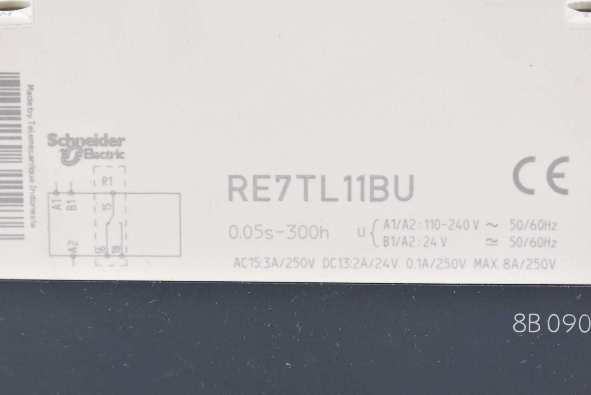 Produktfoto 2 von Telemecanique Schneider electric Zeitrelais 0,05s-300h 50/60Hz RE7TL11BU