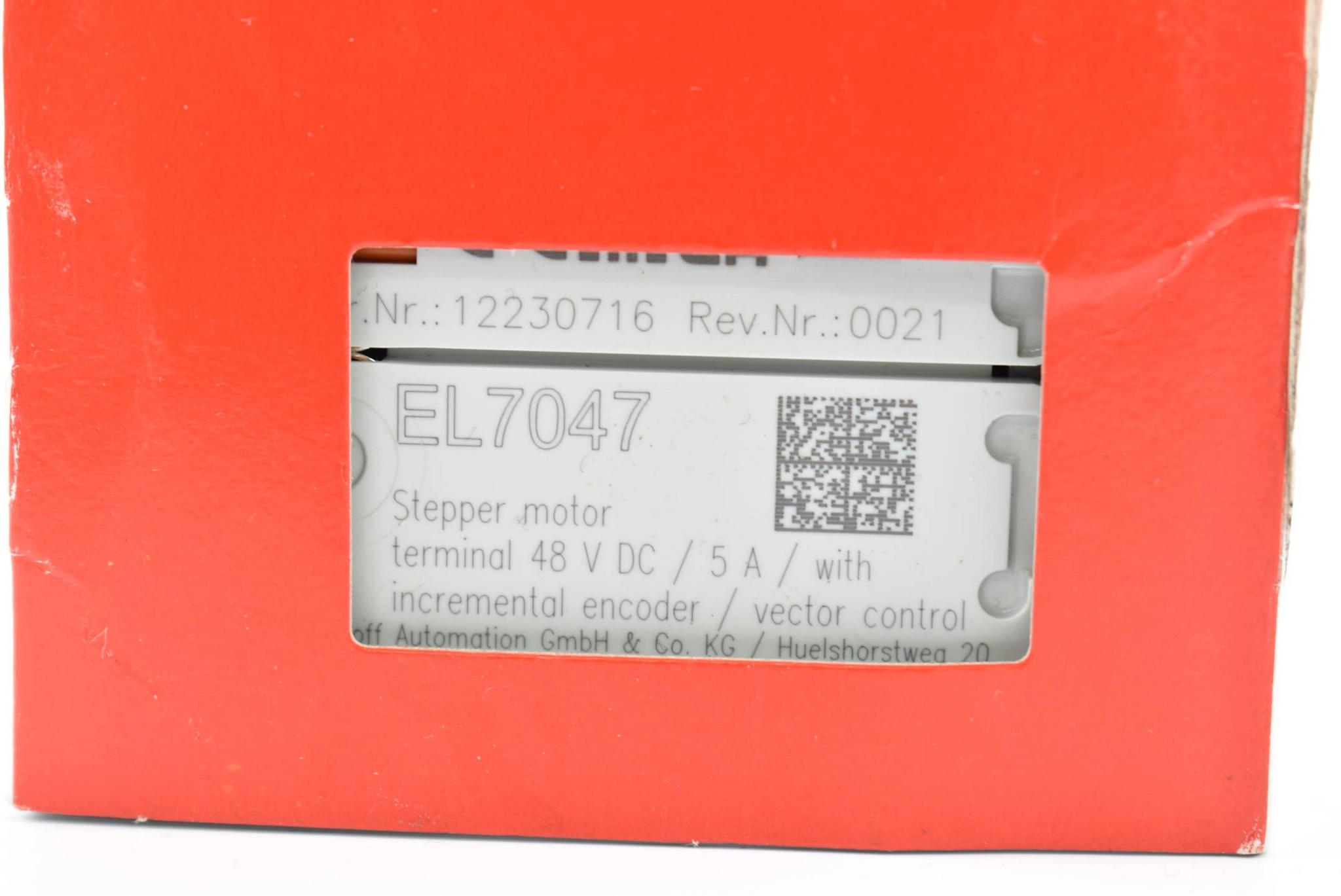 Produktfoto 2 von Beckhoff EtherCat-Klemme 1-Kanal-Motion-Interface 48VDC 5A EL7047 ( EL 7047 )