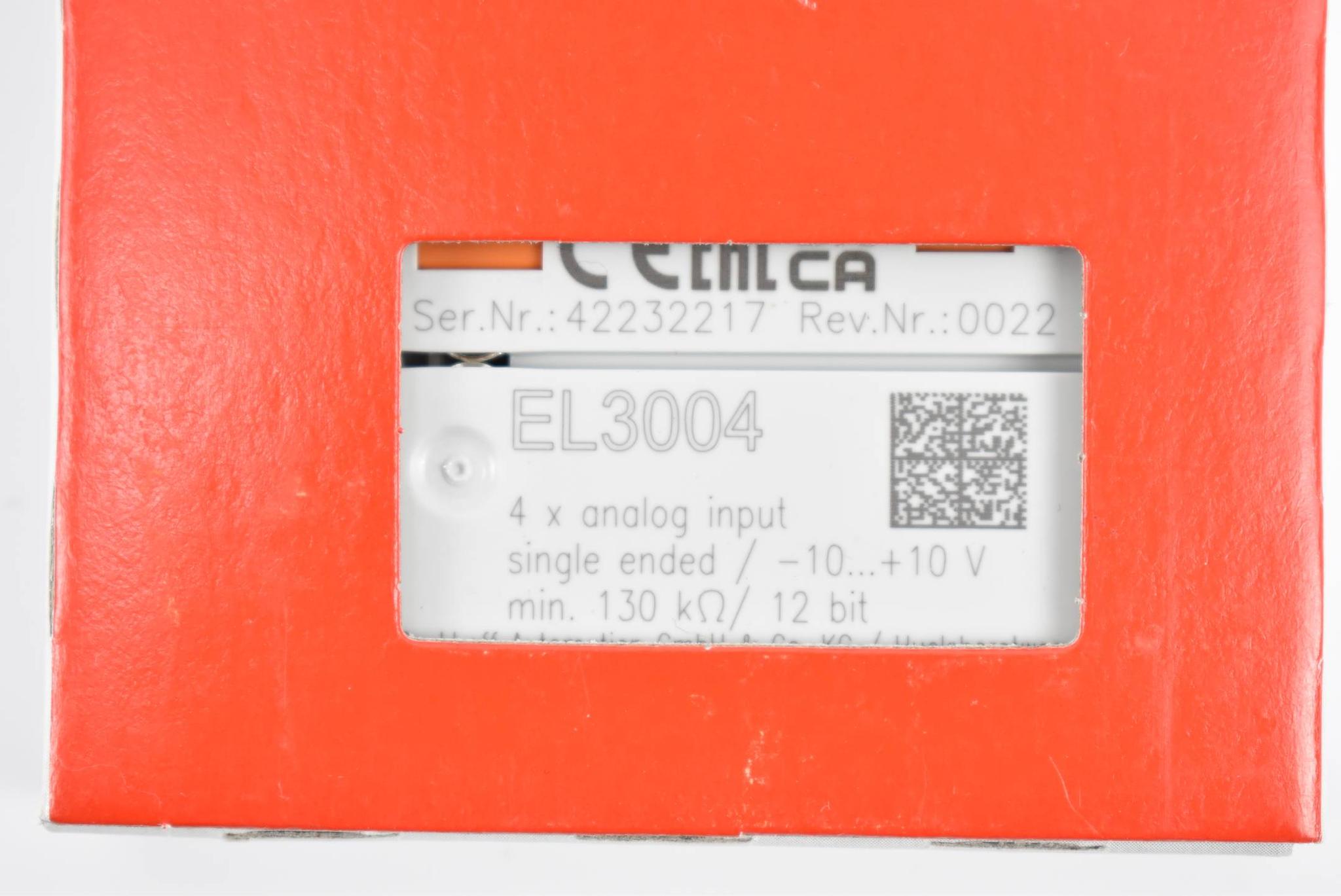 Produktfoto 2 von Beckhoff EtherCAT-Klemme 4-Kanal-Analog-Eingang EL3004 ( EL 3004 )