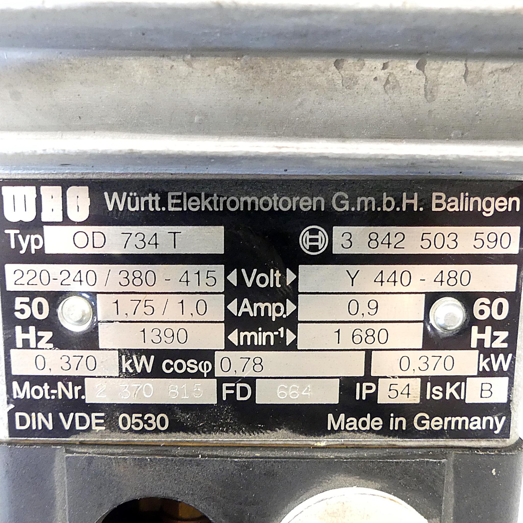 Produktfoto 2 von WEG Elektromotor OD 734 T