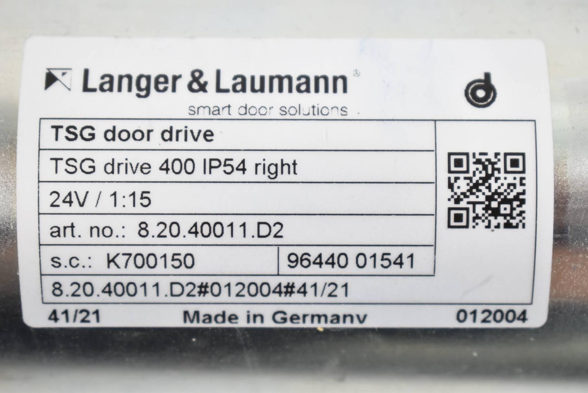 Produktfoto 2 von Dunkermotoren Getriebemotor GR 63x55 Langer&Laumann TSG door drive 8.20.40011.D2