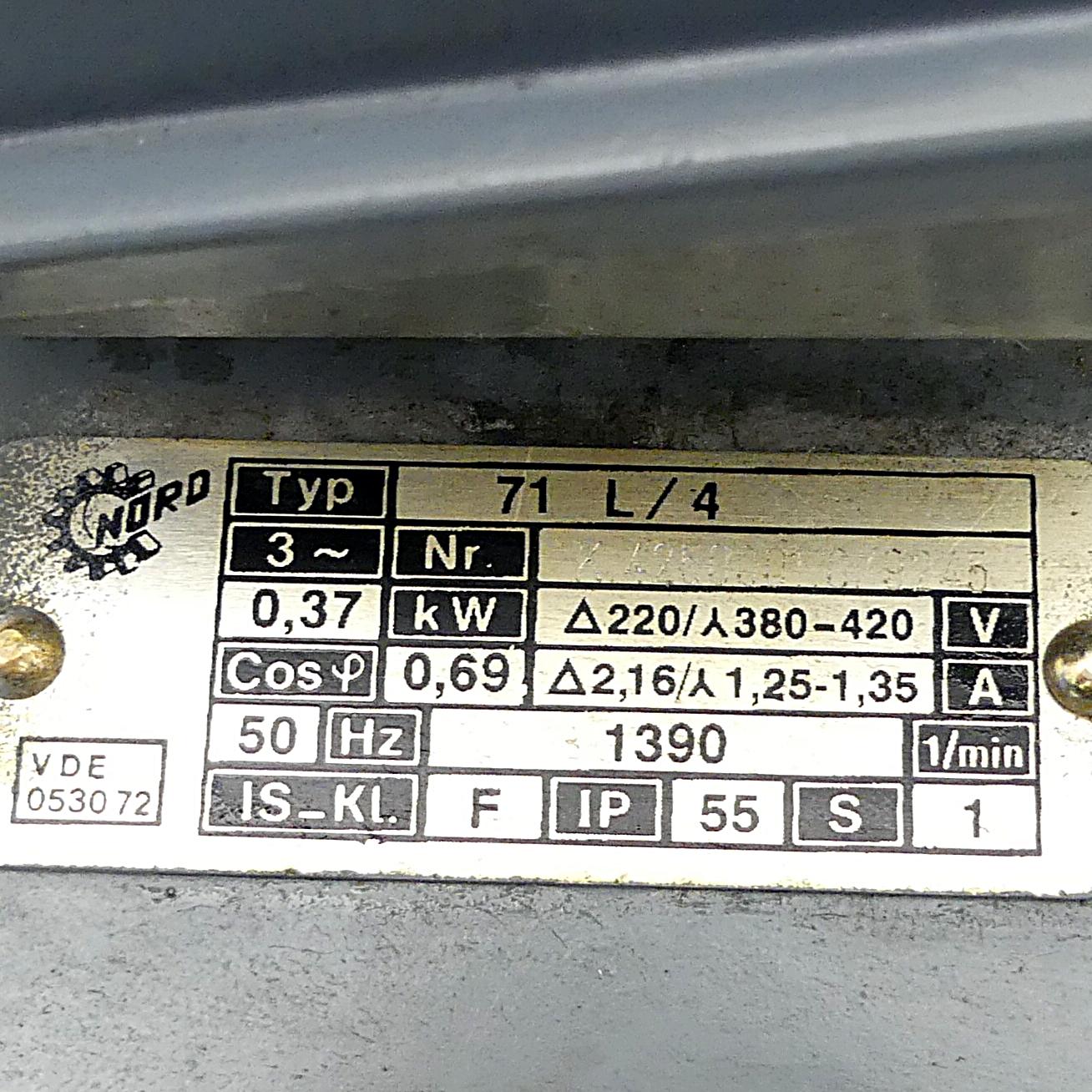 Produktfoto 2 von GETRIEBEBAU-NORD Getriebemotor 71 L/4