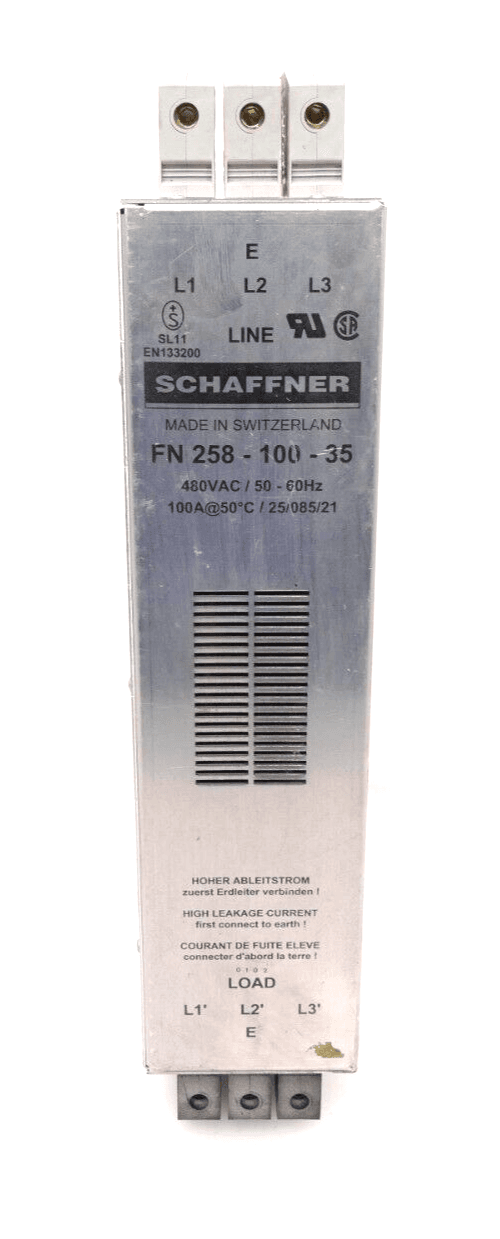 Produktfoto 1 von SCHAFFNER FN 258-100-35 Mains Filter 480VAC/ 50-60Hz