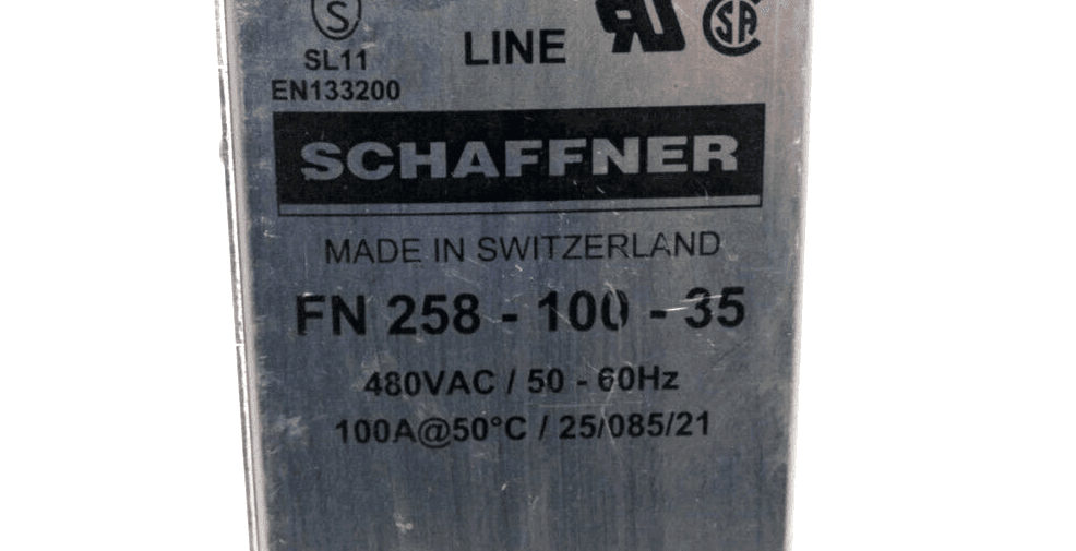 Produktfoto 2 von SCHAFFNER FN 258-100-35 Mains Filter 480VAC/ 50-60Hz