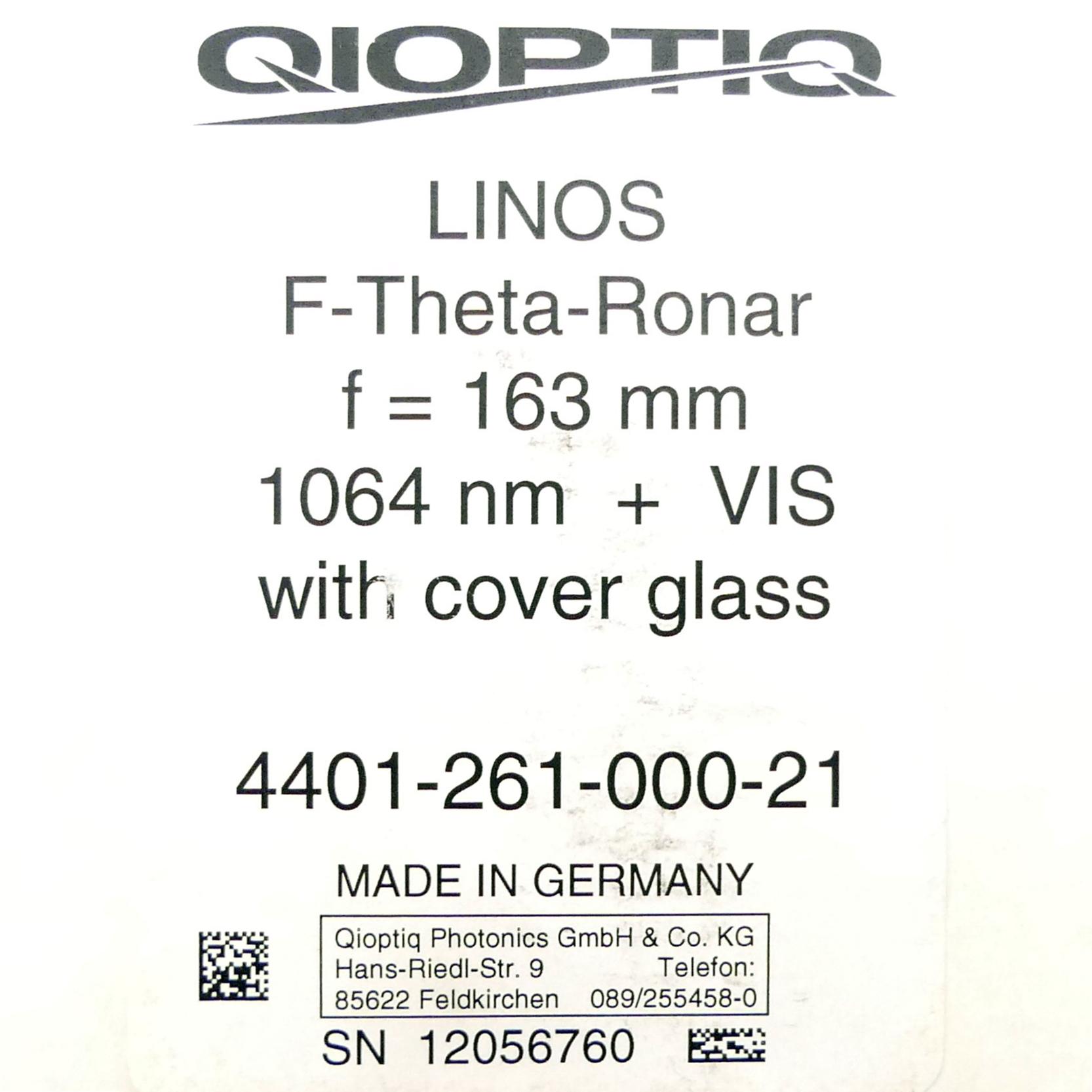 Produktfoto 2 von QIOPTIQ LINOS F-Theta-Ronar Objektiv