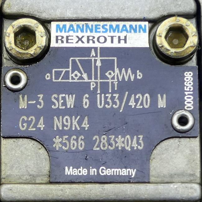 Produktfoto 2 von REXROTH 3/2 Wegeventil M-3SEW6U33/420MG24N9K4