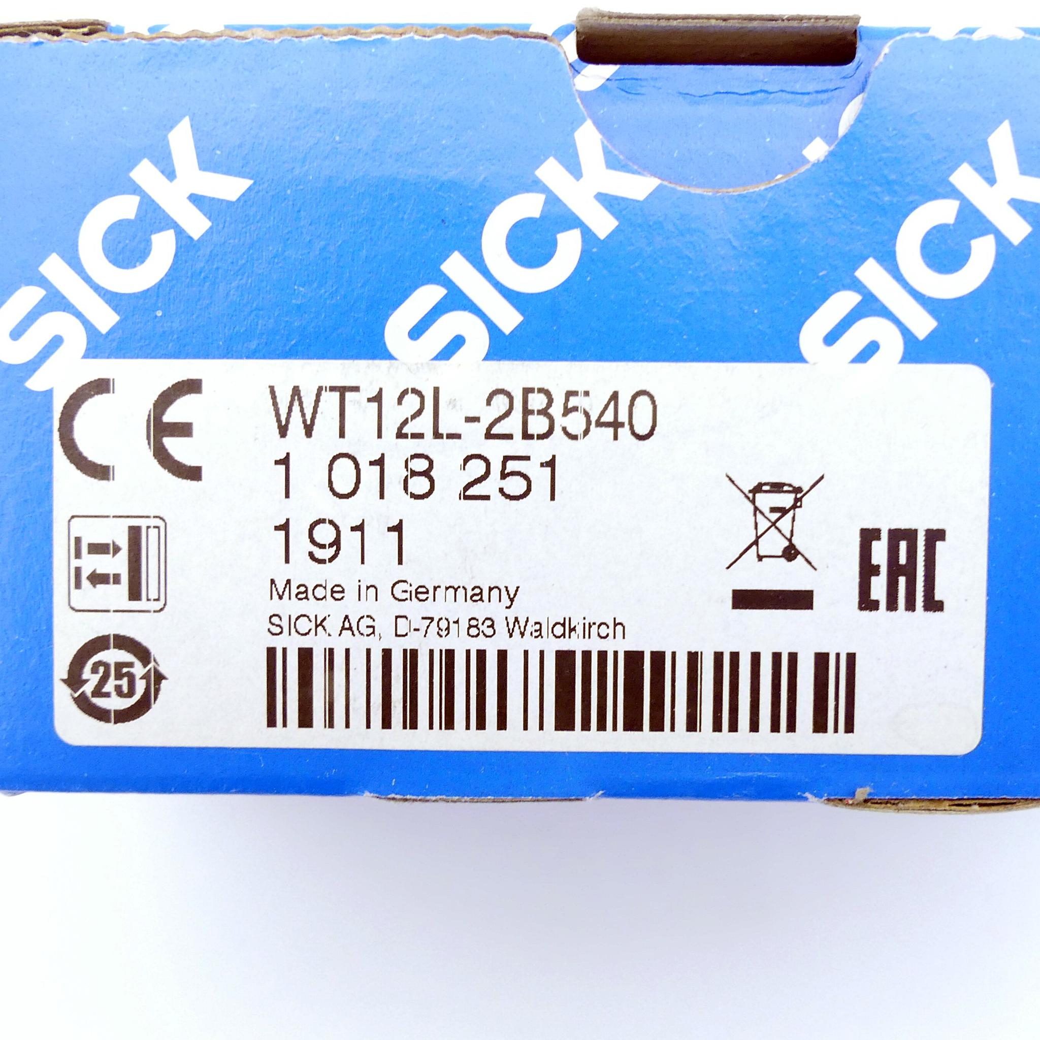 Produktfoto 2 von SICK Lichtschranke WT12L-2B540