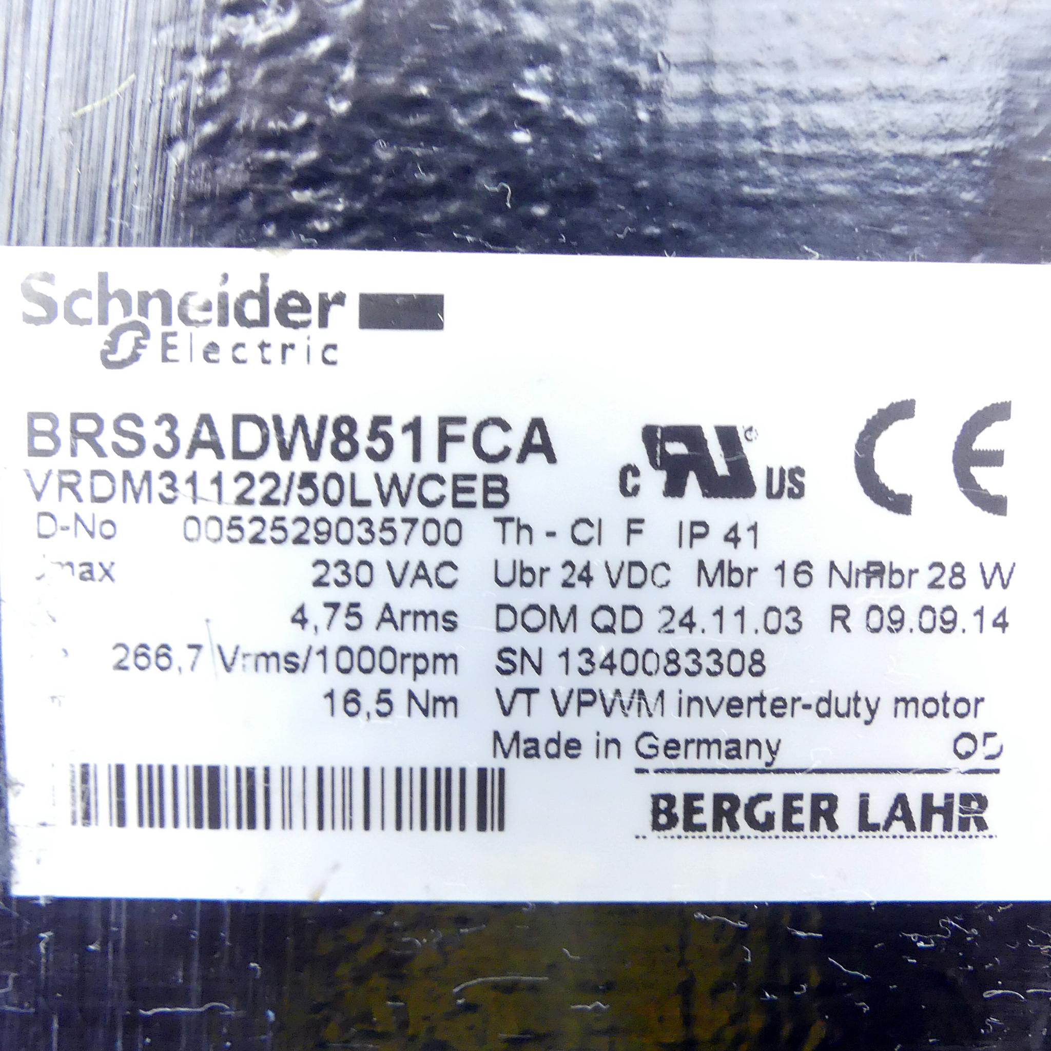 Produktfoto 2 von BERGER LAHR Schrittmotor BRS3ADW851FCA