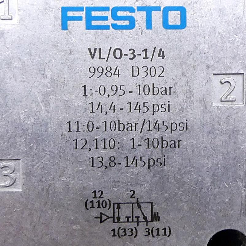 Produktfoto 2 von FESTO Pneumatikventil VL/O-3-1/4