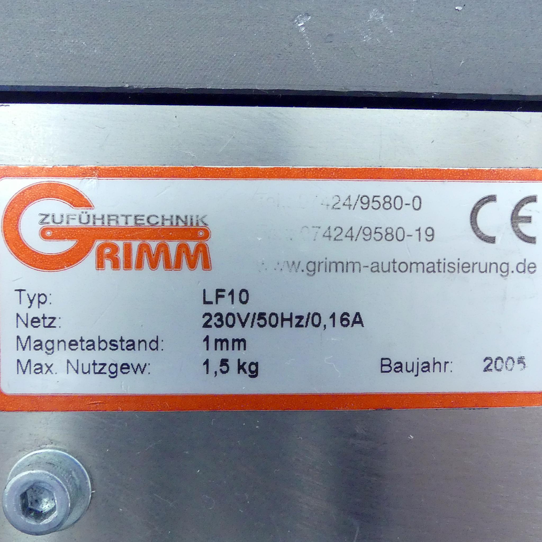 Produktfoto 2 von GRIMM ZUFRüHUNGSTECHNIK Linearförderer LF10