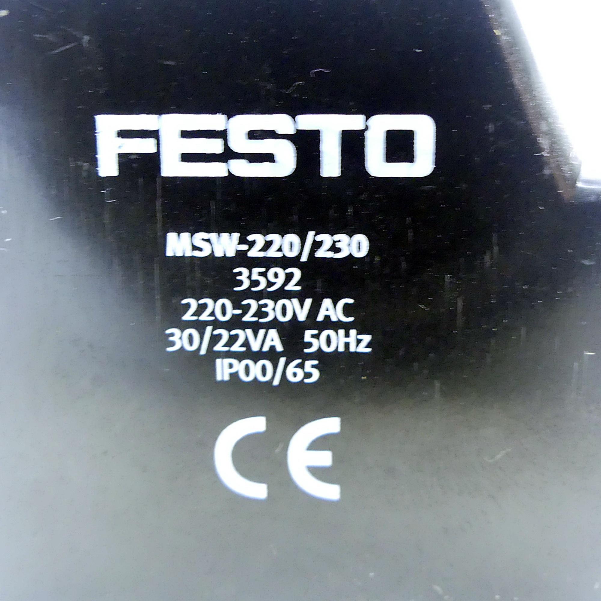 Produktfoto 2 von FESTO Magnetspule MSW-220/230