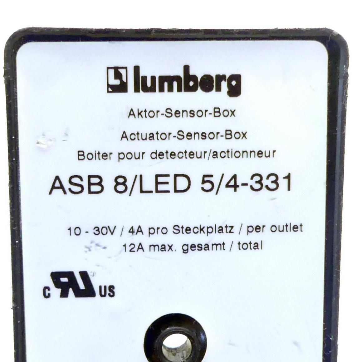 Produktfoto 2 von LUMBERG Aktor-Sensor-Box ASB 8/LED 5/4-331