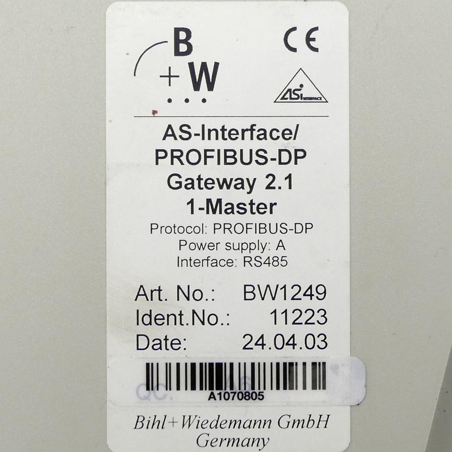 Produktfoto 2 von BIHL + WIEDEMANN BW1249 AS-Interface/Profibus-DP